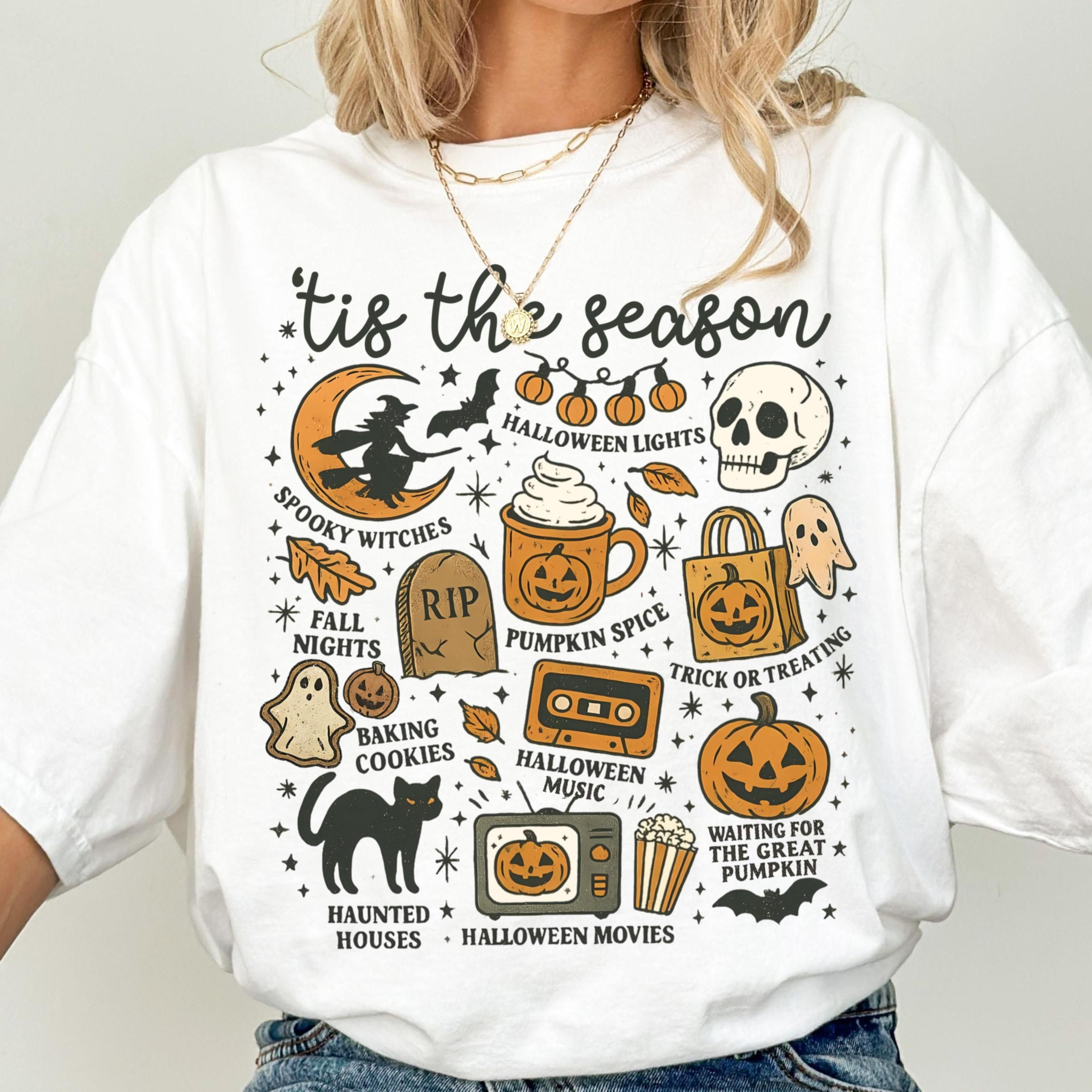 halloween shirt halloween spooky shirt fall shirt pumpkin spice scary halloween tee cute ghost shirt halloween gift
