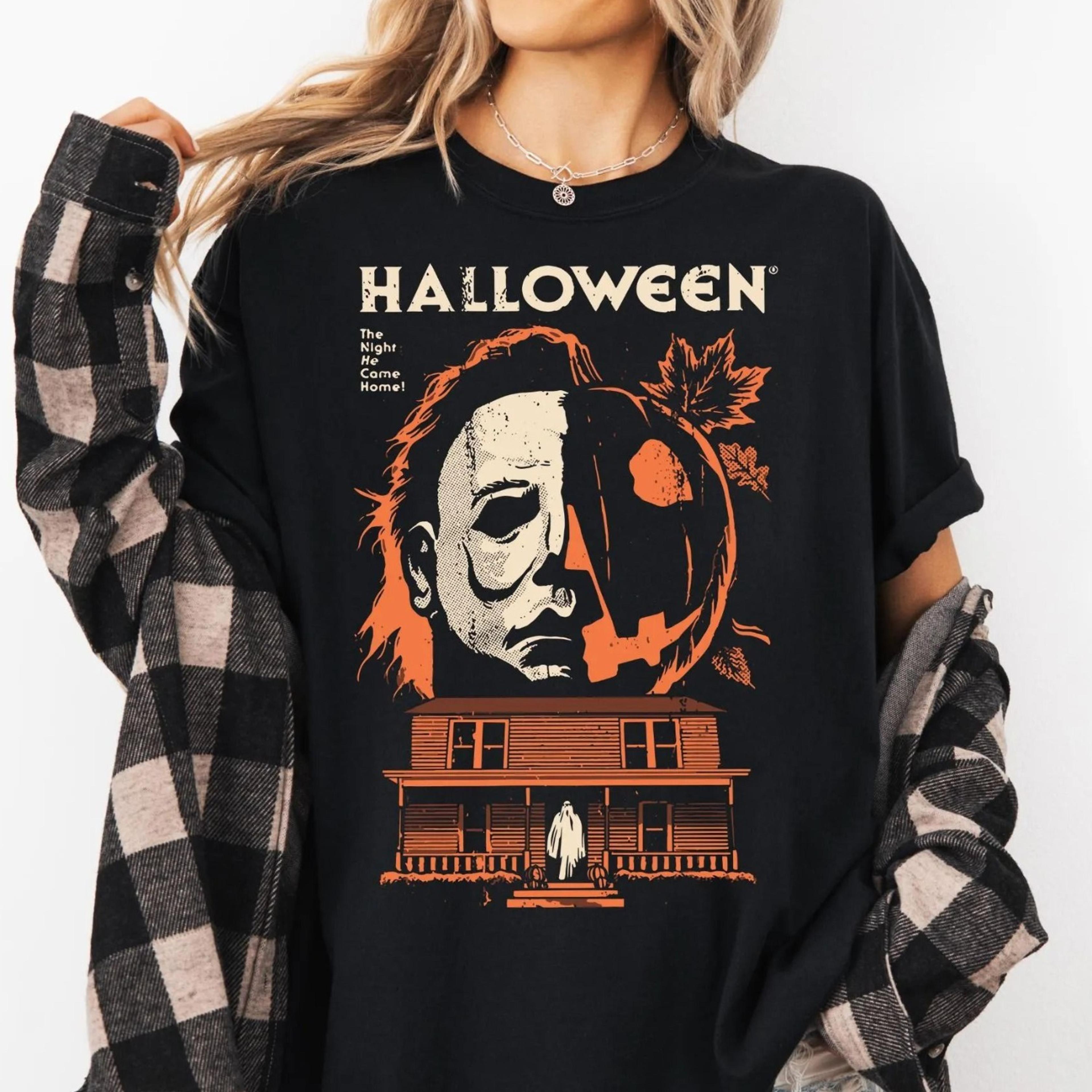 michael myers halloween graphic tee spooky horror movie shirt