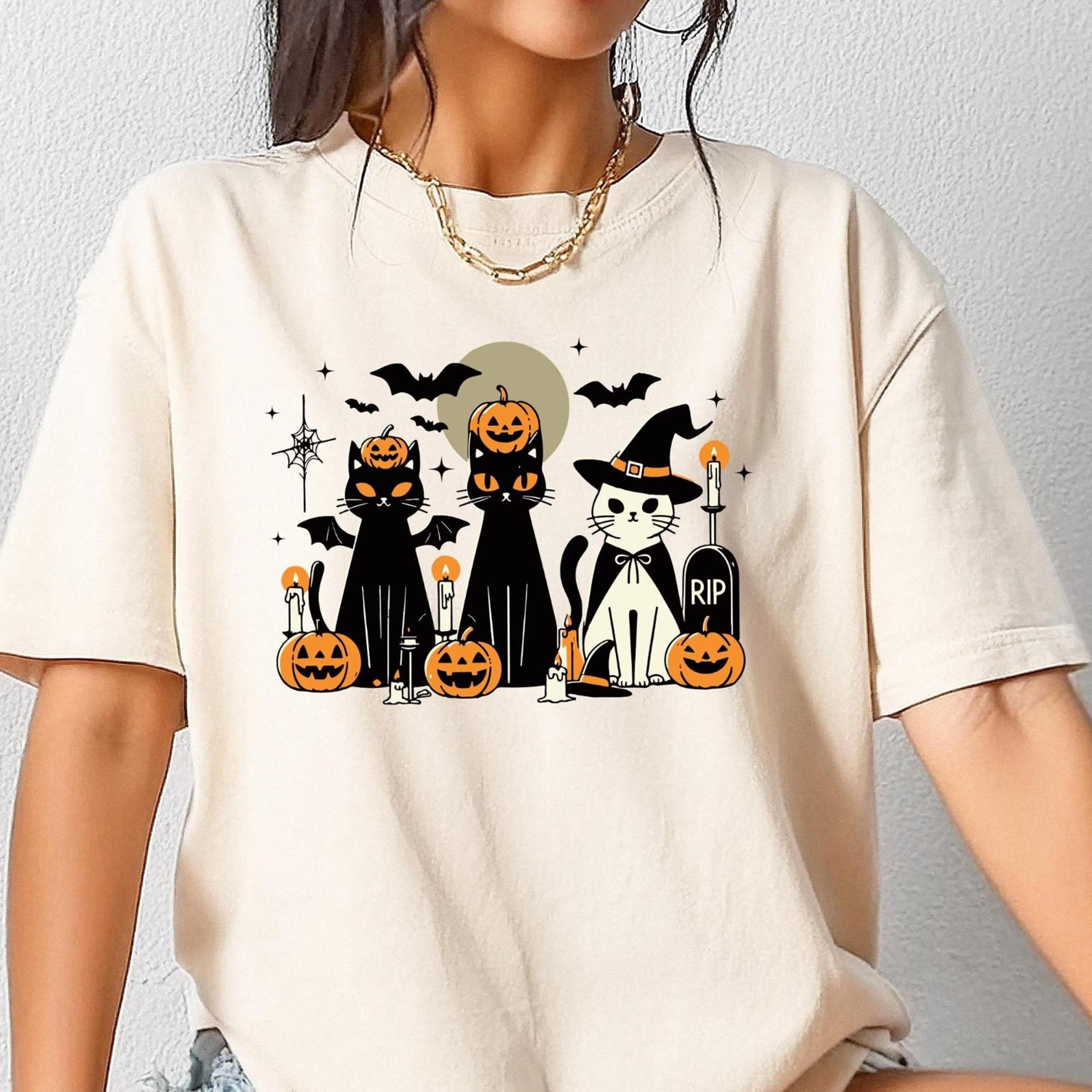 halloween cats shirt, halloween cat sweatshirt, funny halloween shirt, spooky season gift