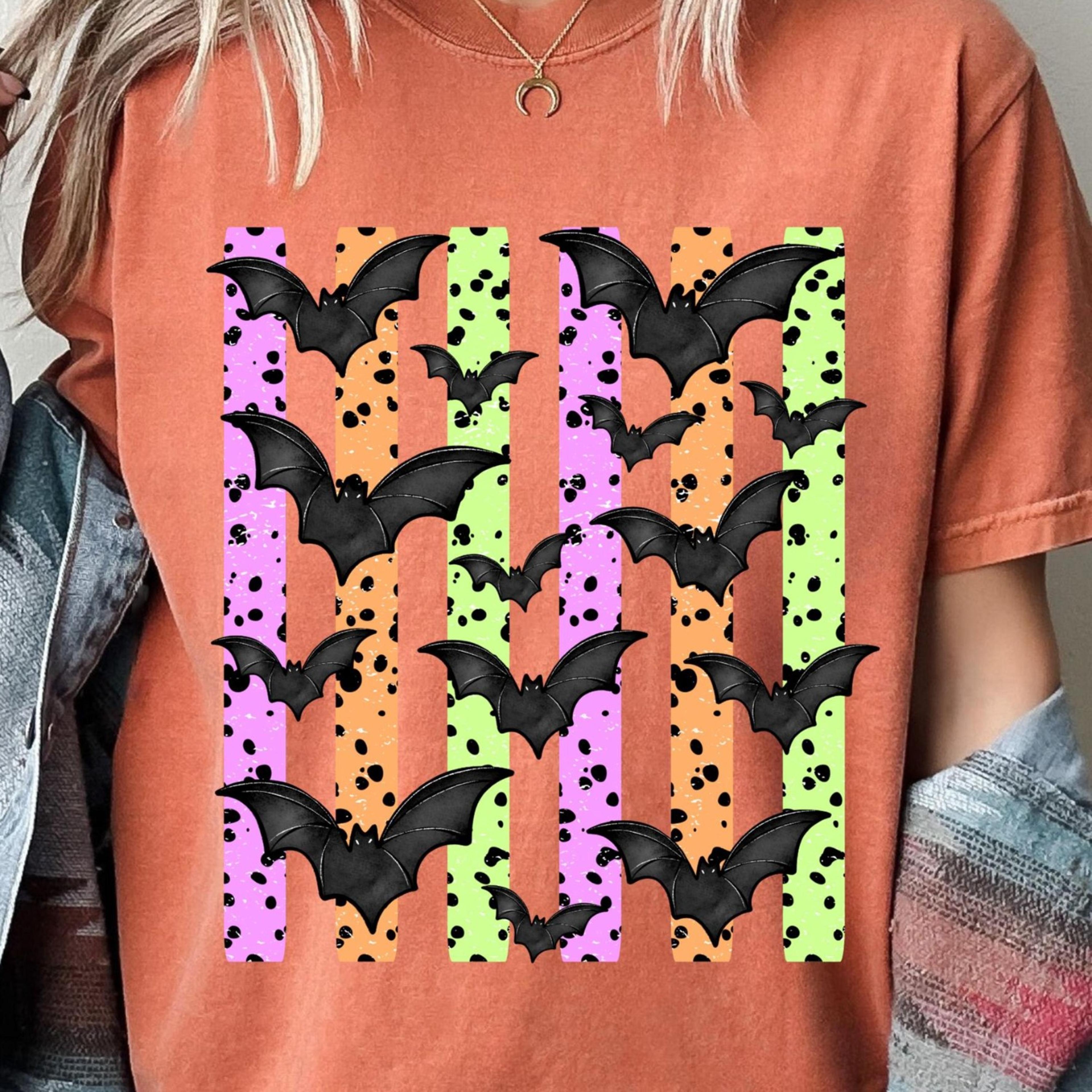 halloween bats t shirt watercolor halloween tee spooky bat graphic shirt