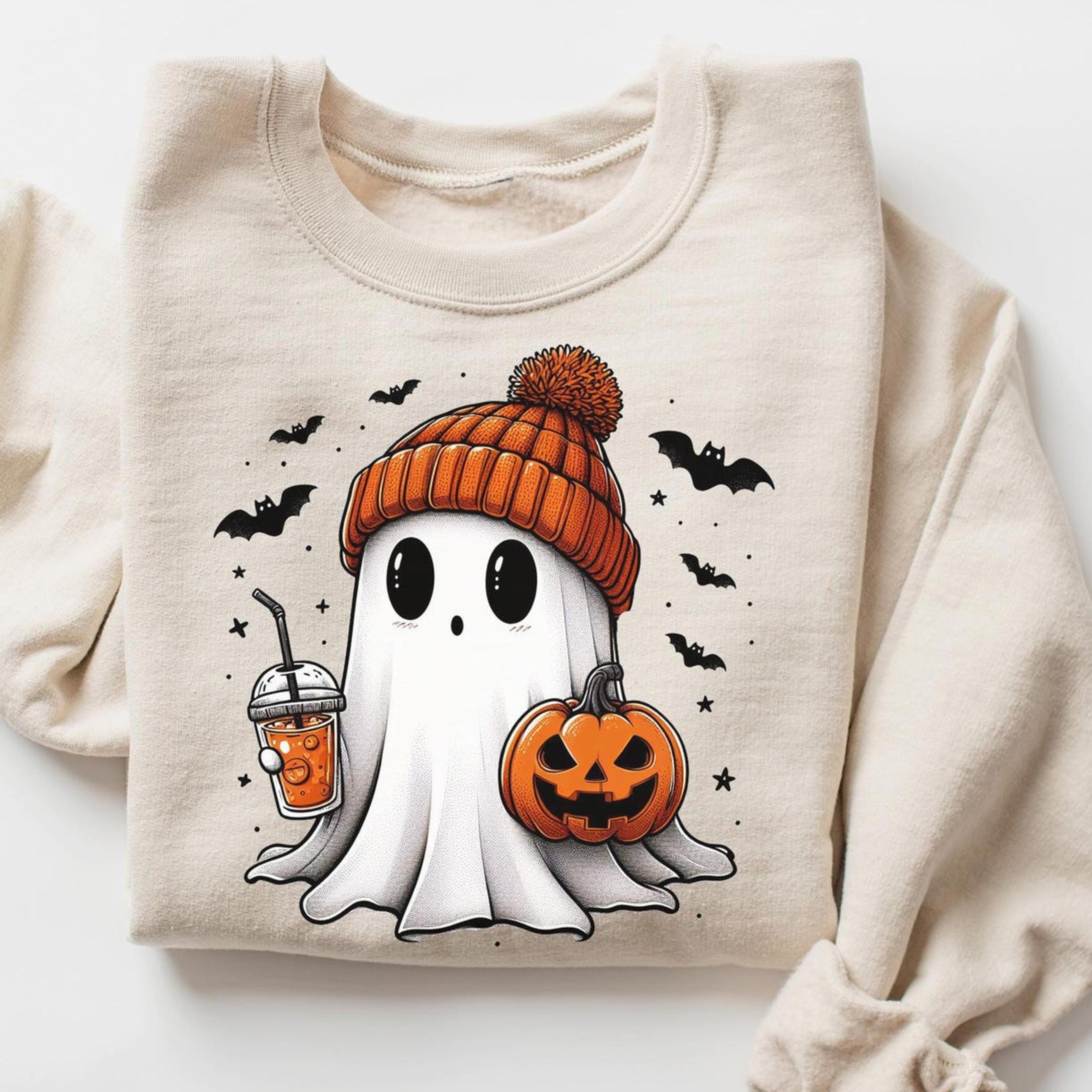 halloween ghost shirt cute ghost halloween shirt for women spooky season graphic tee