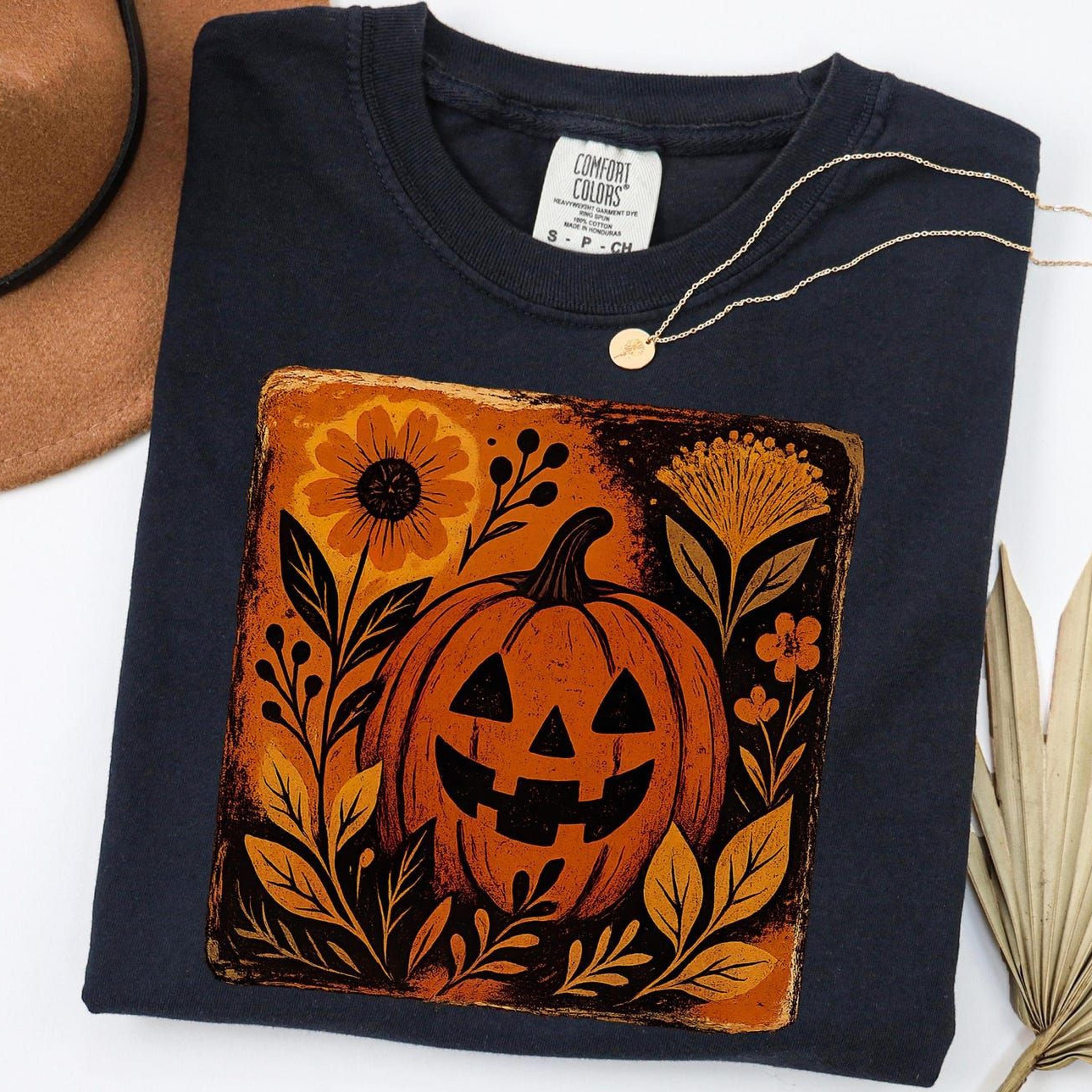 halloween pumpkin shirt cute pumpkin womens spooky season graphic tee