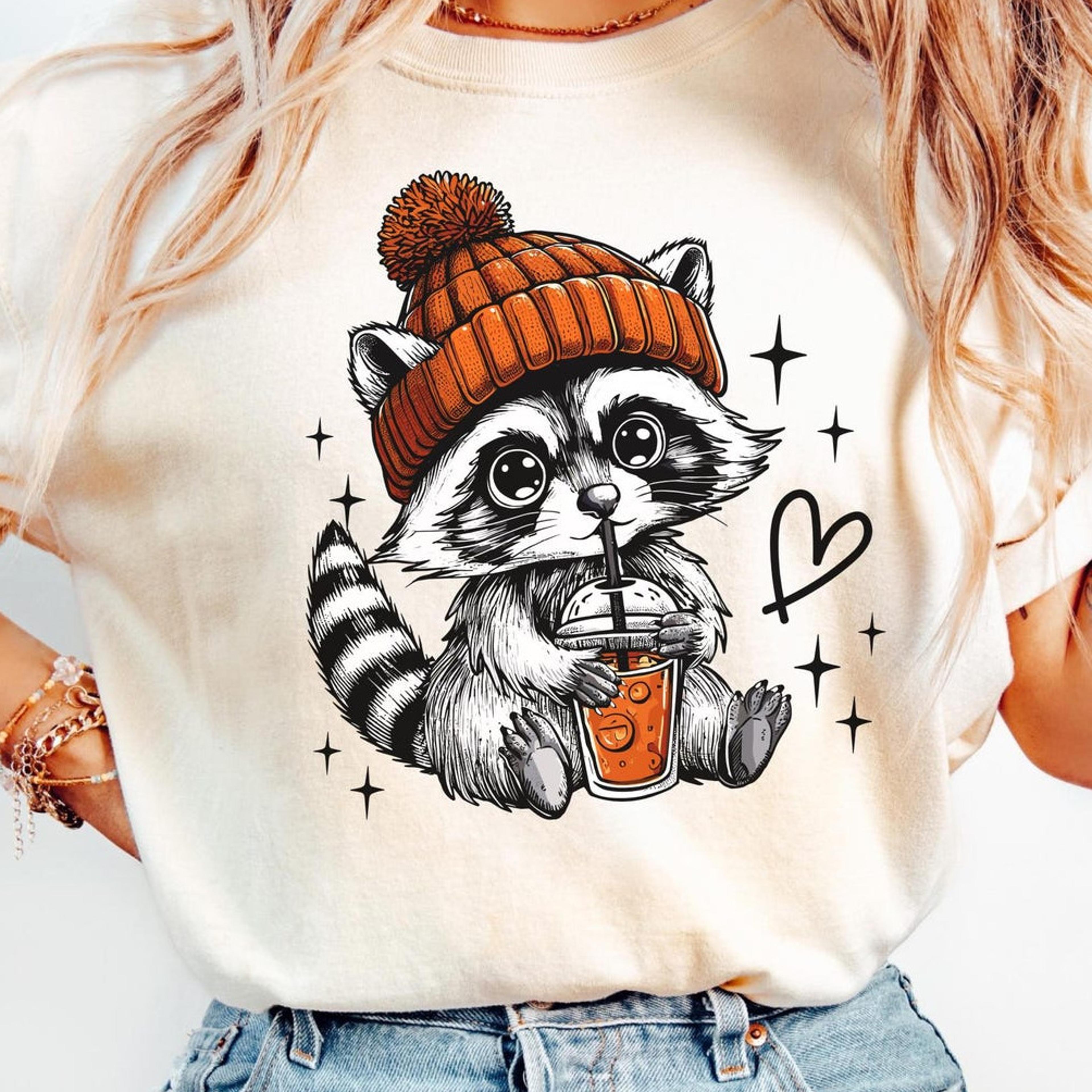 halloween raccoon shirt cute raccoon womens spooky season graphic tee