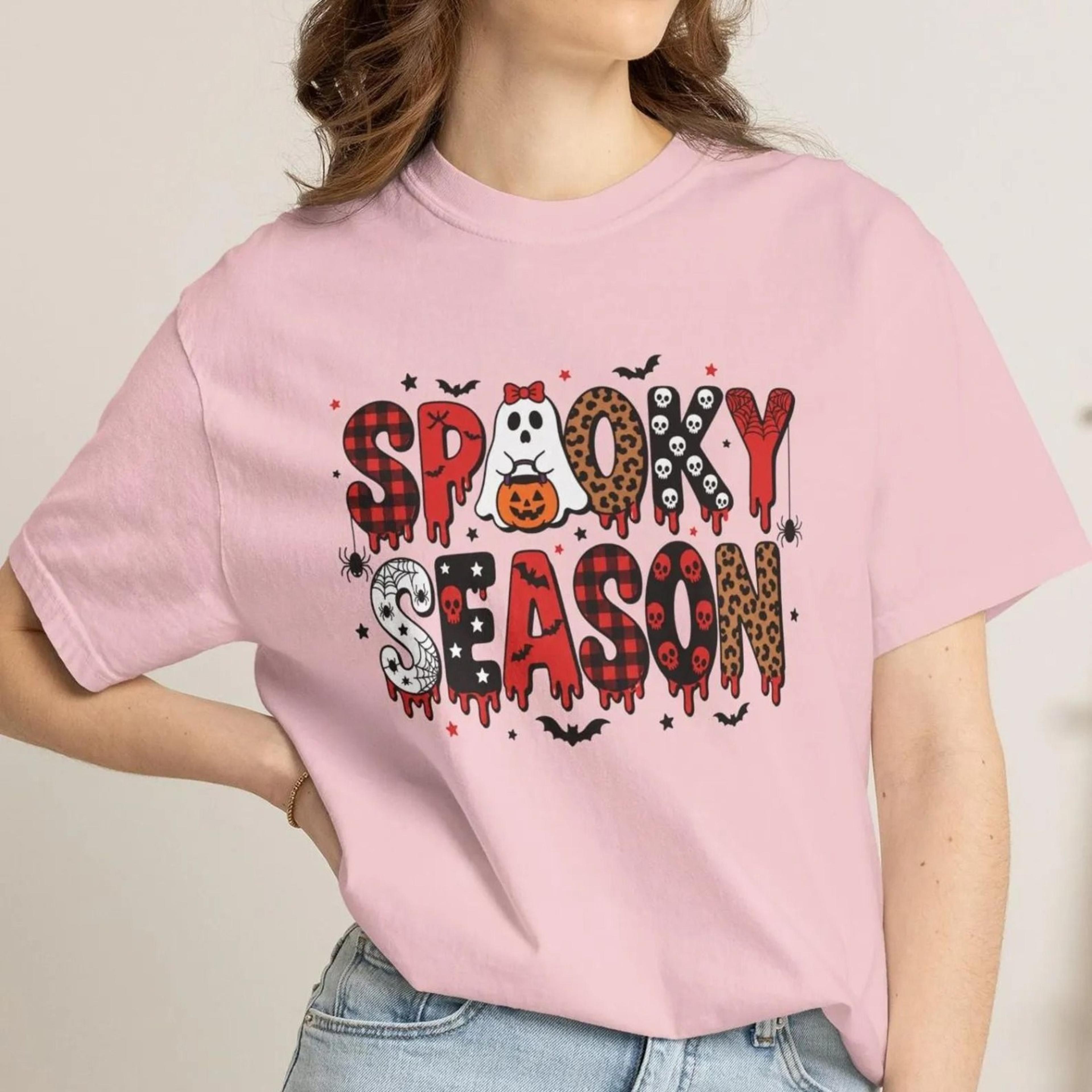 spooky season t-shirt, halloween shirt, spooky vibes shirt, cute boo shirt, cute ghost shirt, halloween, fal