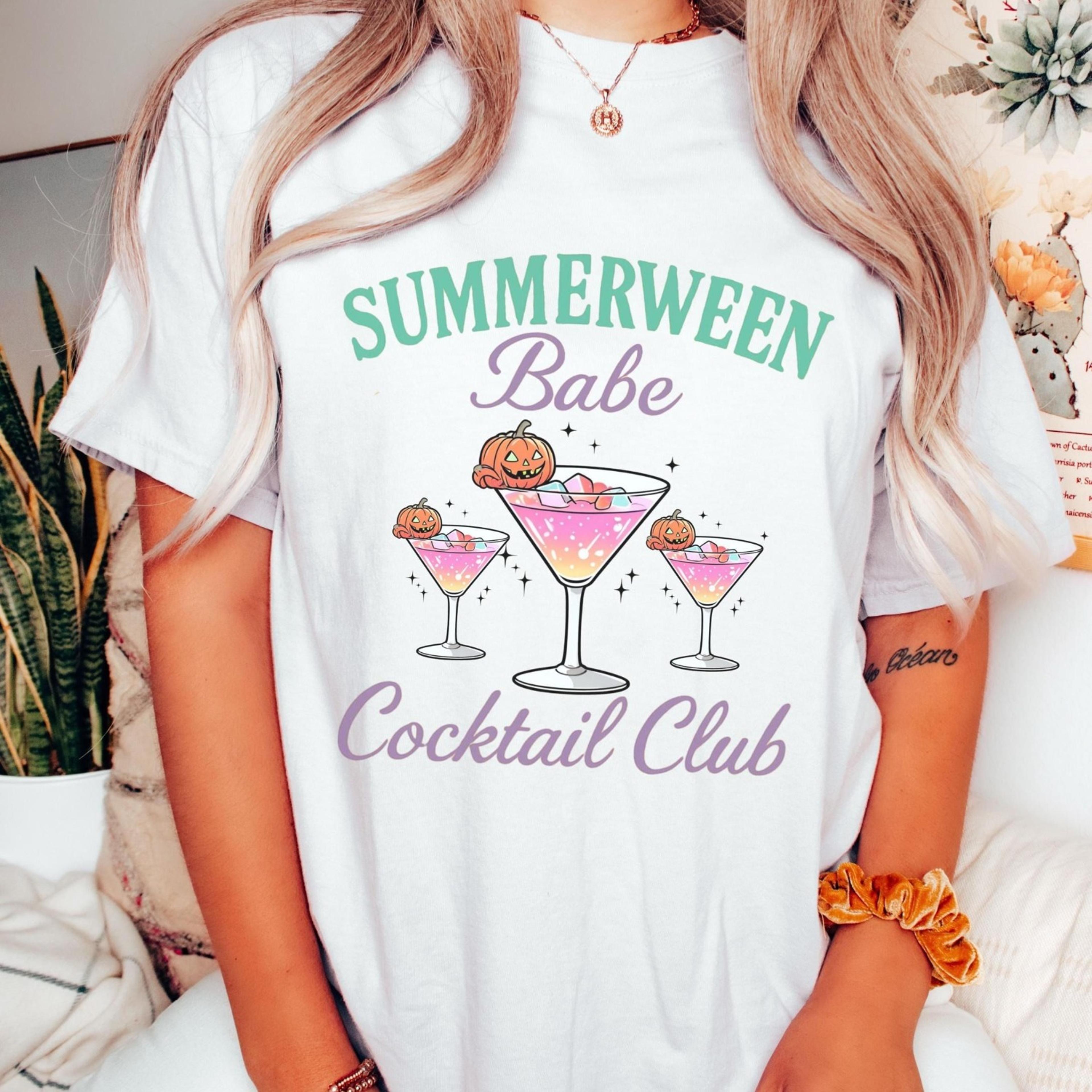 summerween cocktail shirt, halloween party for summer, spooky summer, spooky season, halloween lover gift, trendy summer
