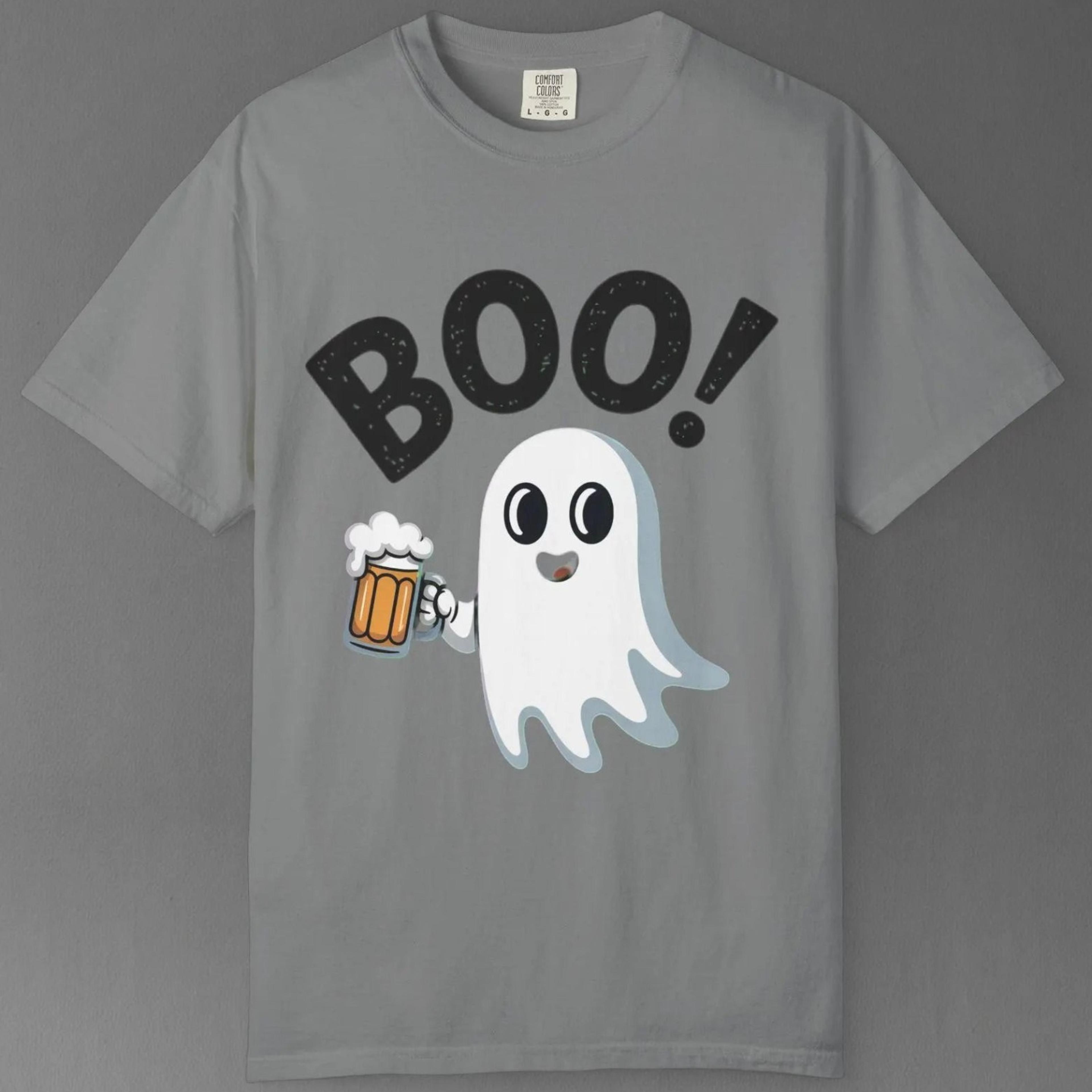 boo beer shirt funny halloween shirt cute ghost drinking tee spooky tailgate graphic t-shirt halloween party gift