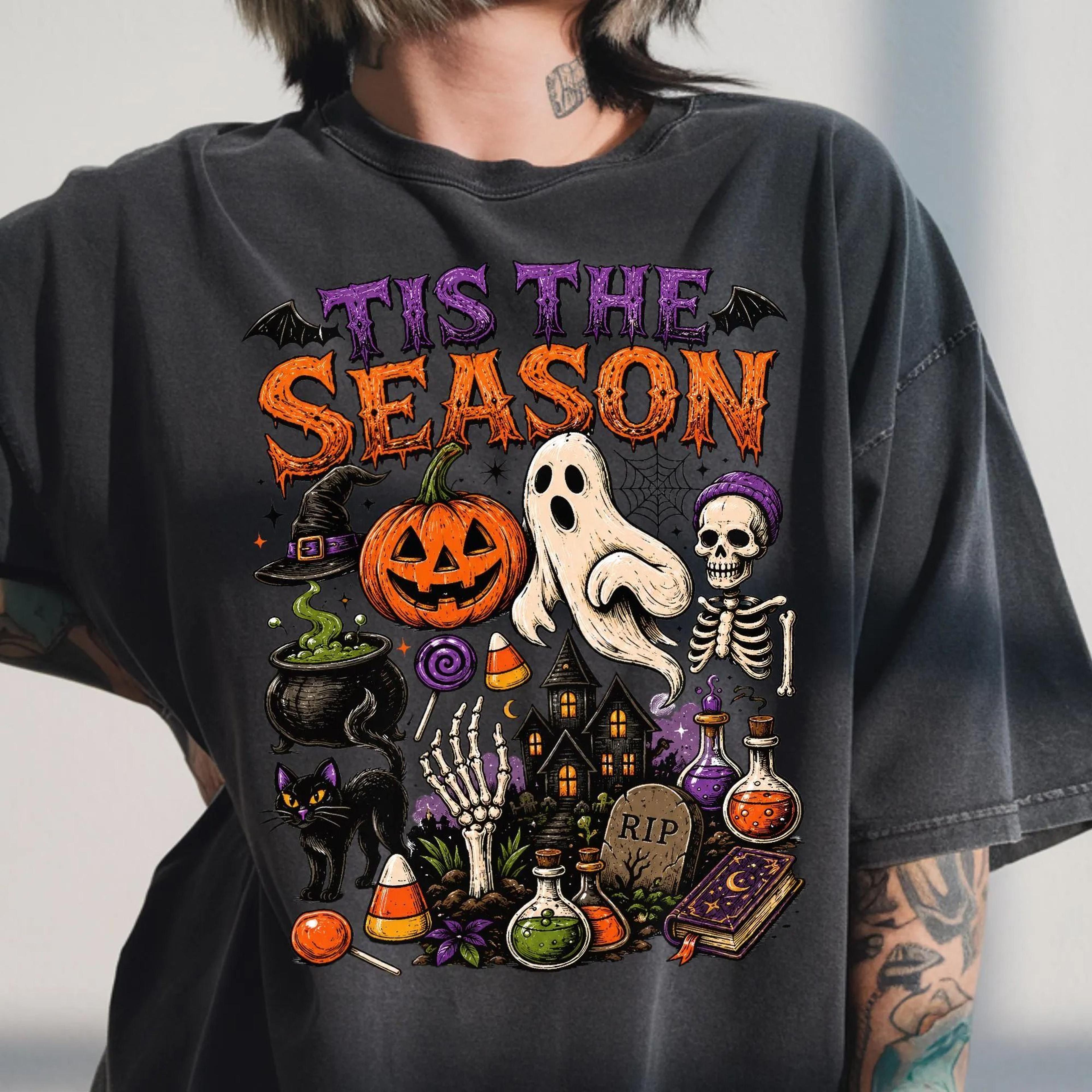 halloween tee, vintage trick or treat shirt, autumn holiday family gift