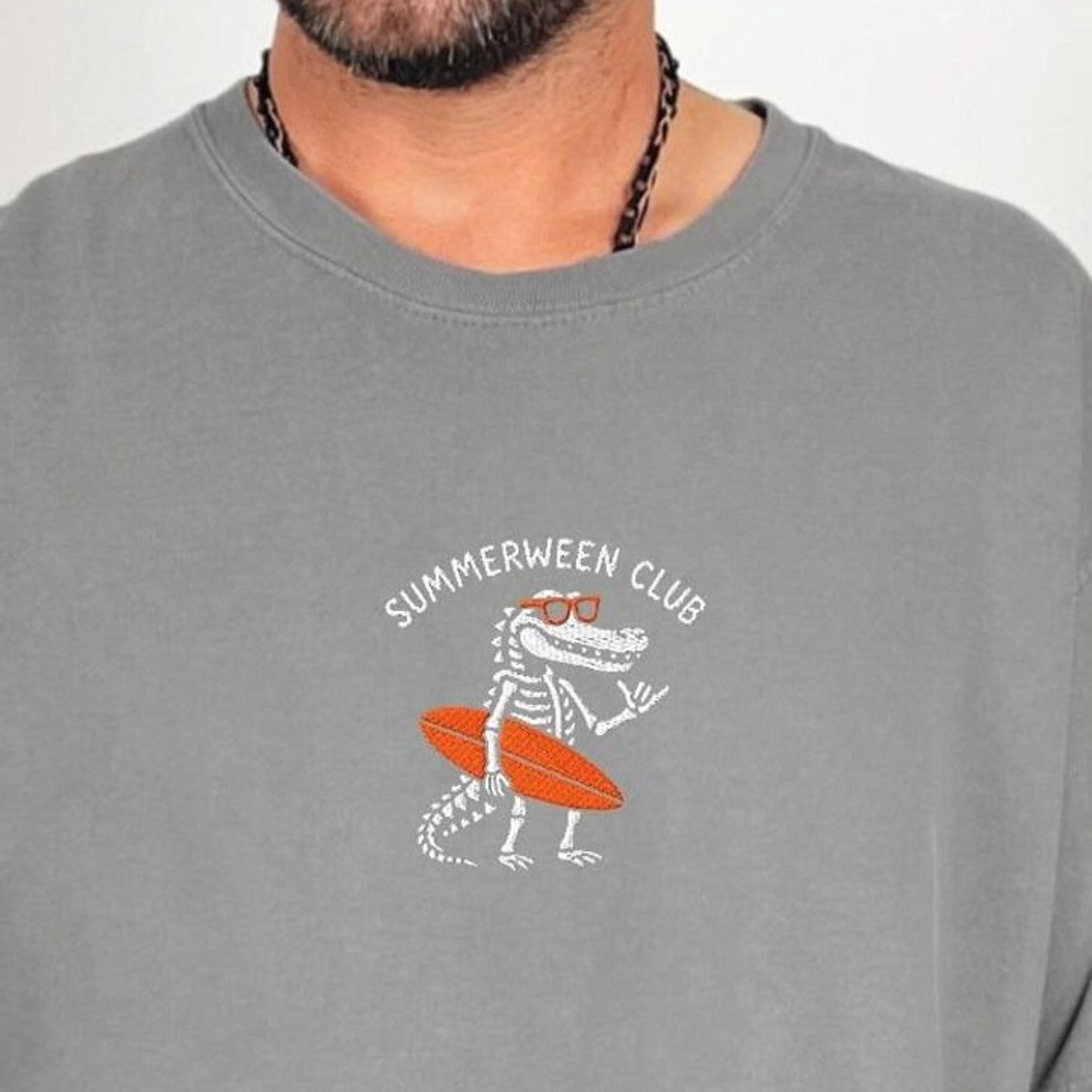 summerween alligator shirt - summerween club, summer comfort color, halloween shirt, summer vibes shirt, dark humor shir
