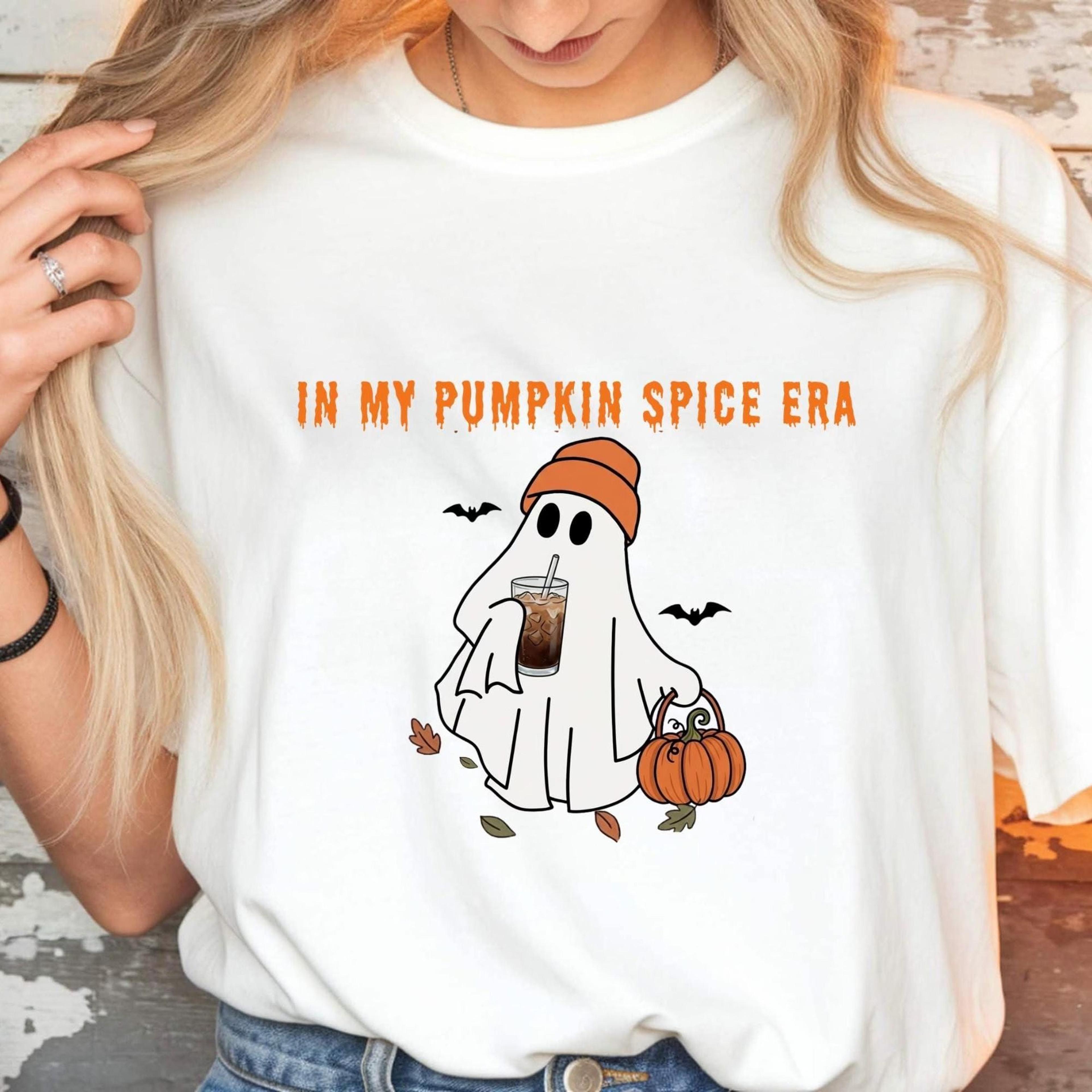 in my spooky era shirt, halloween ghost shirt, cute fall ghost tee 1717, autumn graphic tee, halloween