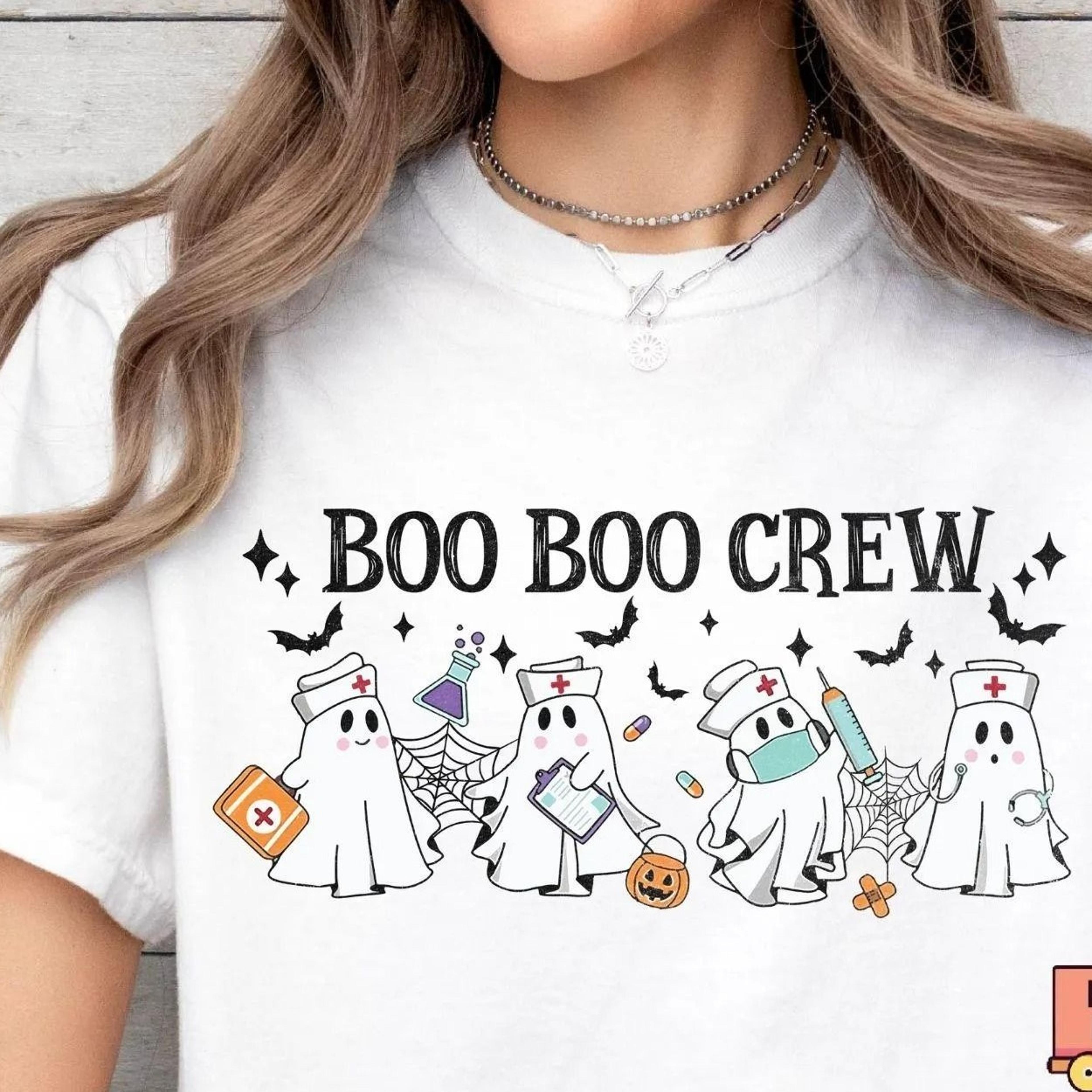 halloween nurse shirt, boo boo crew, nurse gift for women, spooky season shirt, spooky nurse shirt,nurse gift halloween