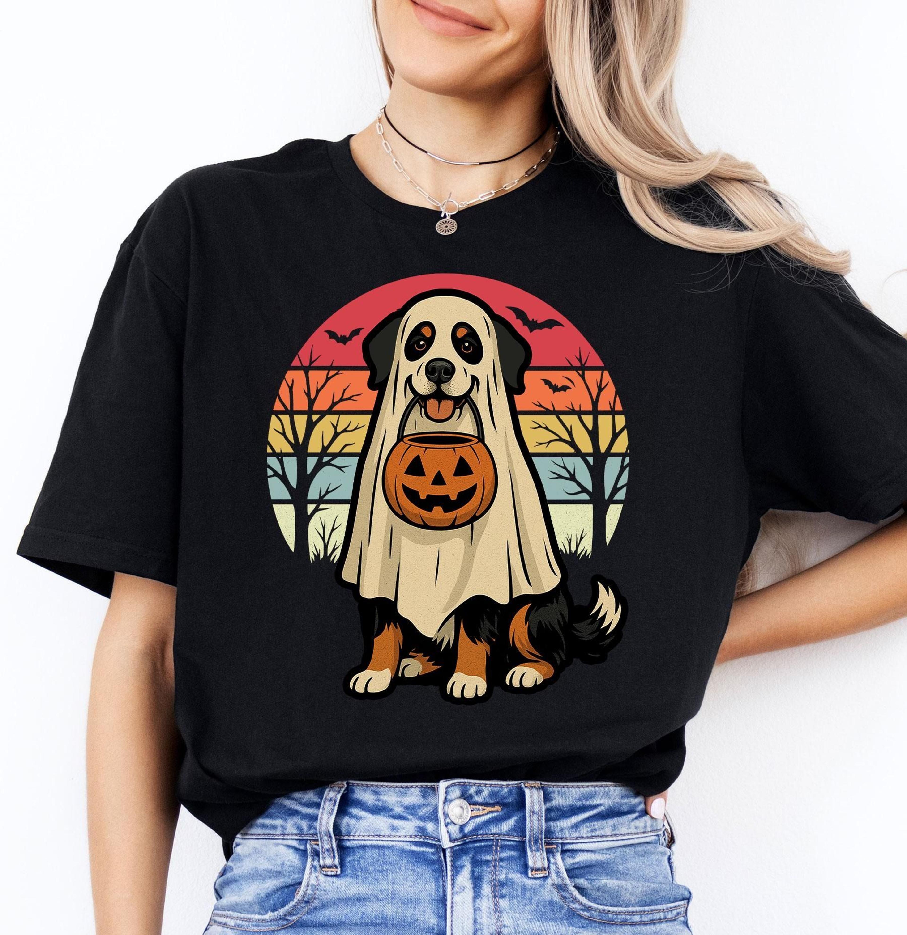 bernese mountain dog halloween shirt spooky berner ghost