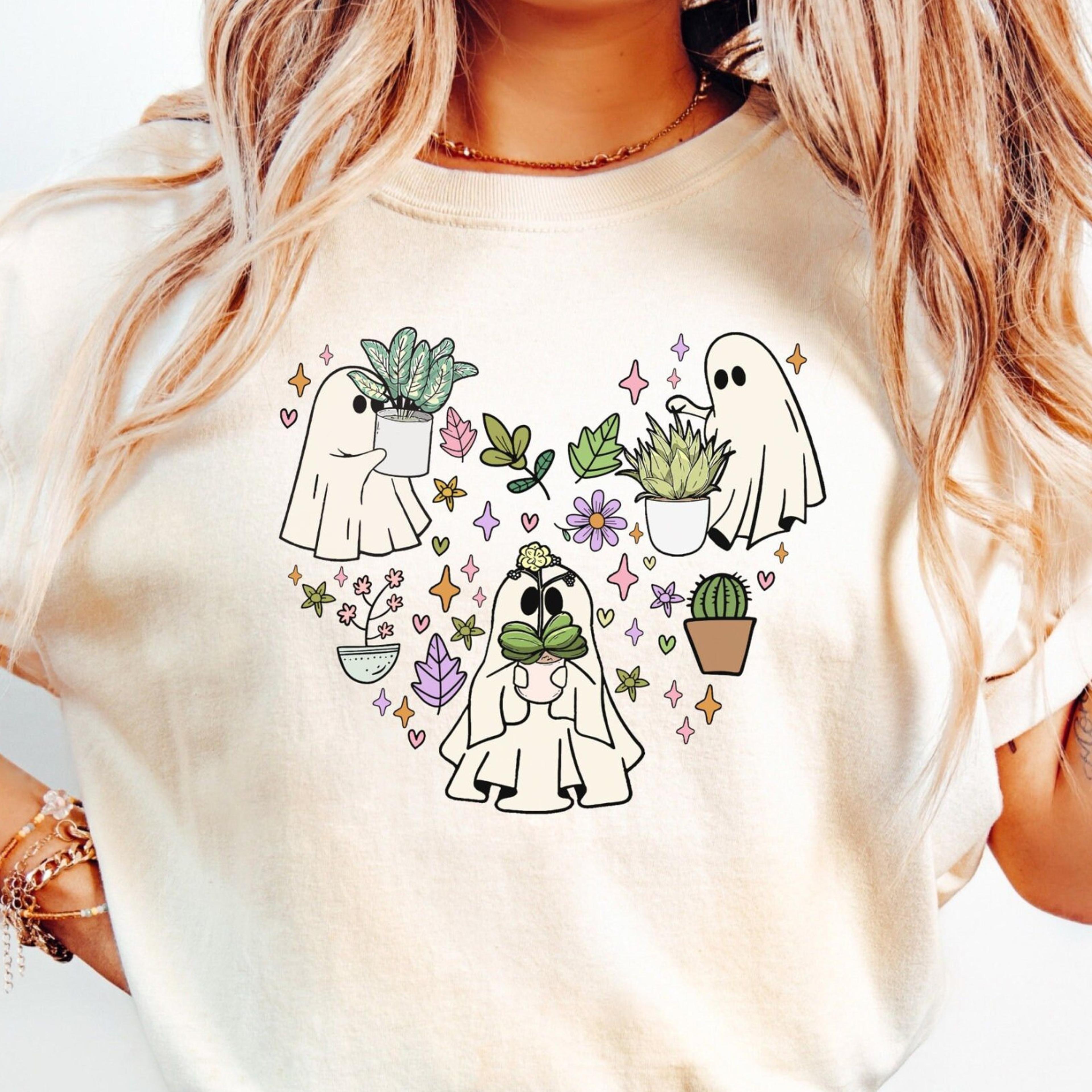 ghost plant mama shirt cute ghost plant lover halloween graphic tee