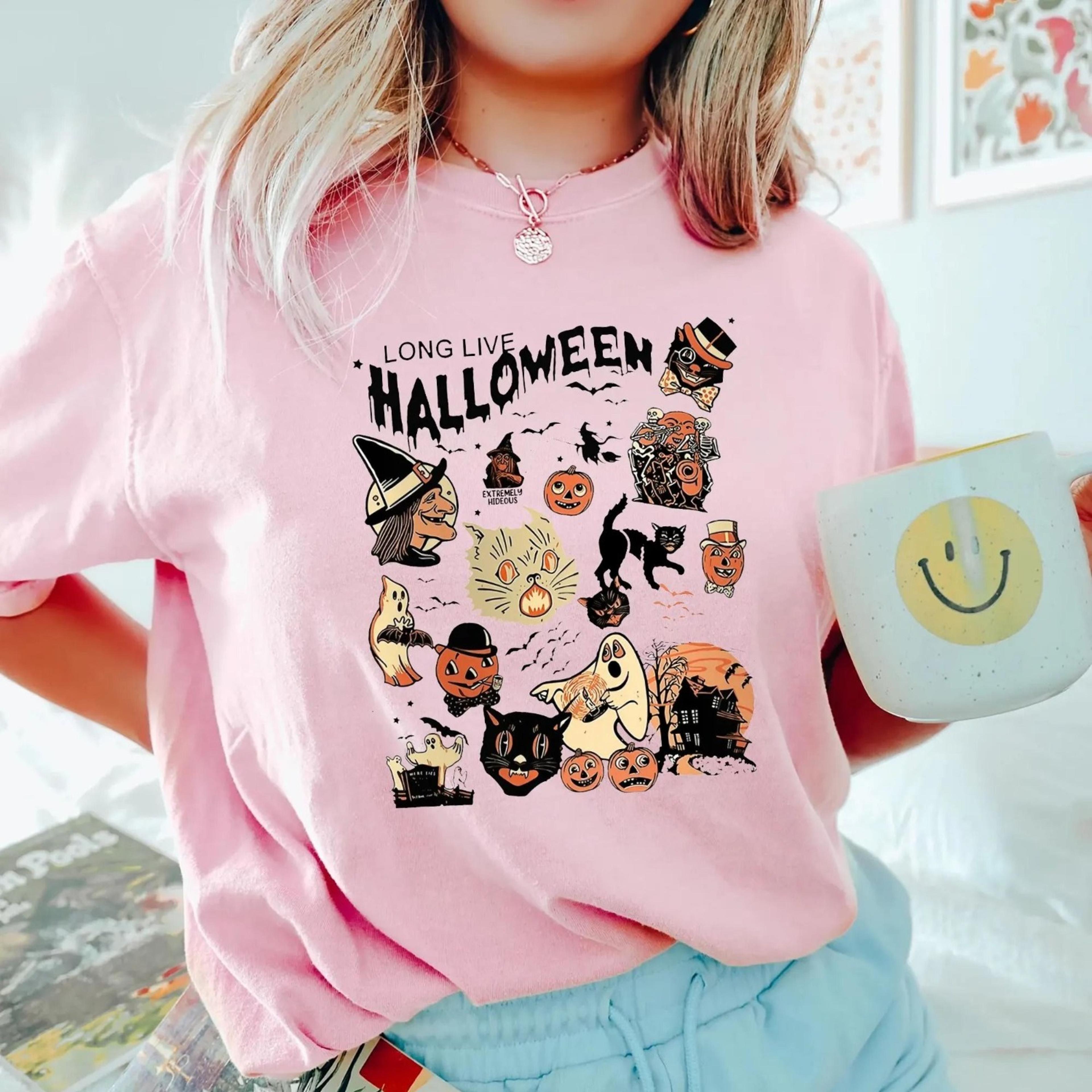 retro halloween shirt, long live halloween vintage halloween shirt, retro halloween, spooky season, pumpkin shirt black