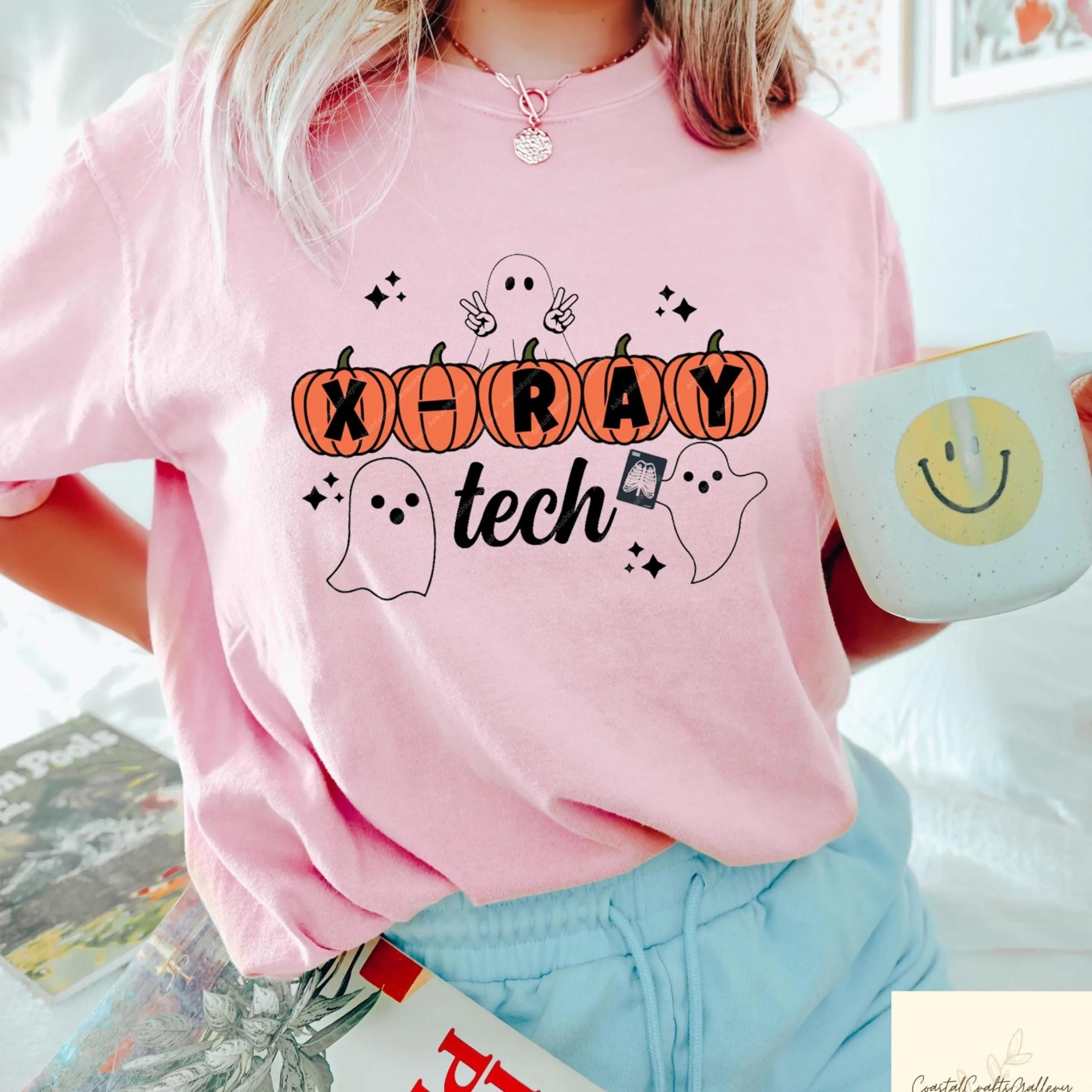 spooky x-ray tech comfort halloween sweatshirt, halloween x-ray technologist gift, radiology fall ghost tee, halloween r