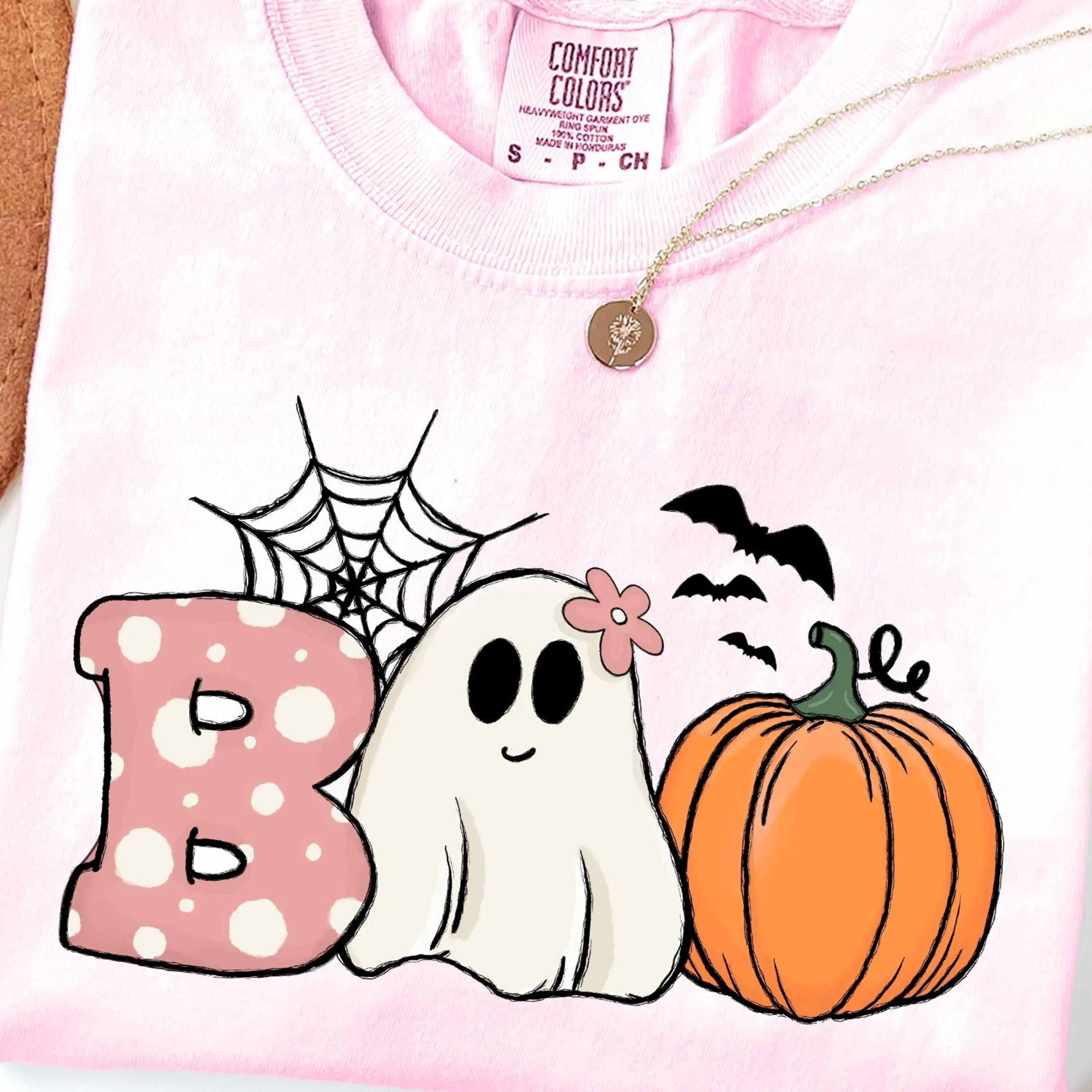 boo ghost t-shirt spooky halloween tee
