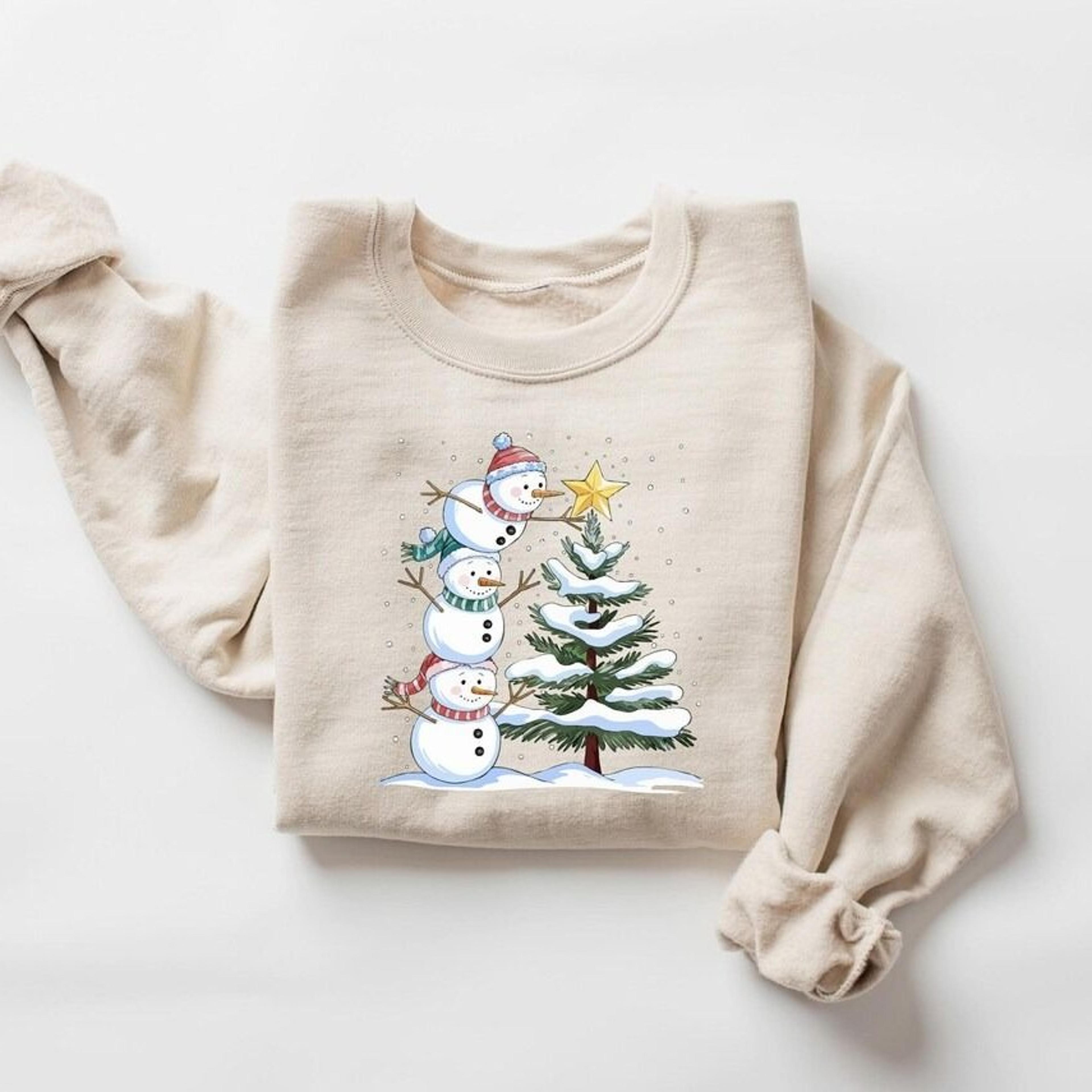 christmas snowman sweatshirt, christmas tree sweatshirt, funny snowman shirt, christmas gift, snowman lover shirt, chris
