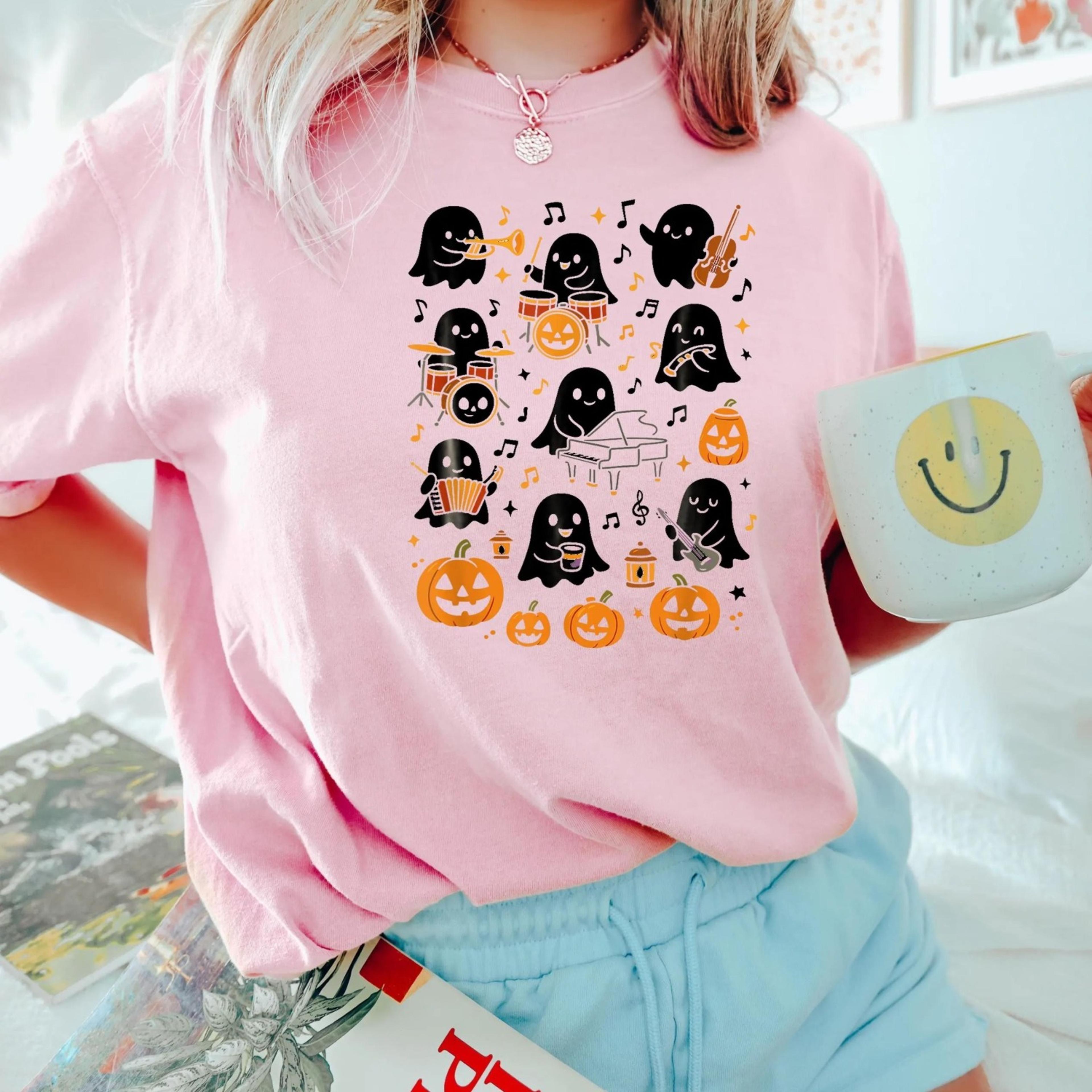spooky halloween music teacher shirt spooky music teacher shirt, ghost music teacher shirt, music love
