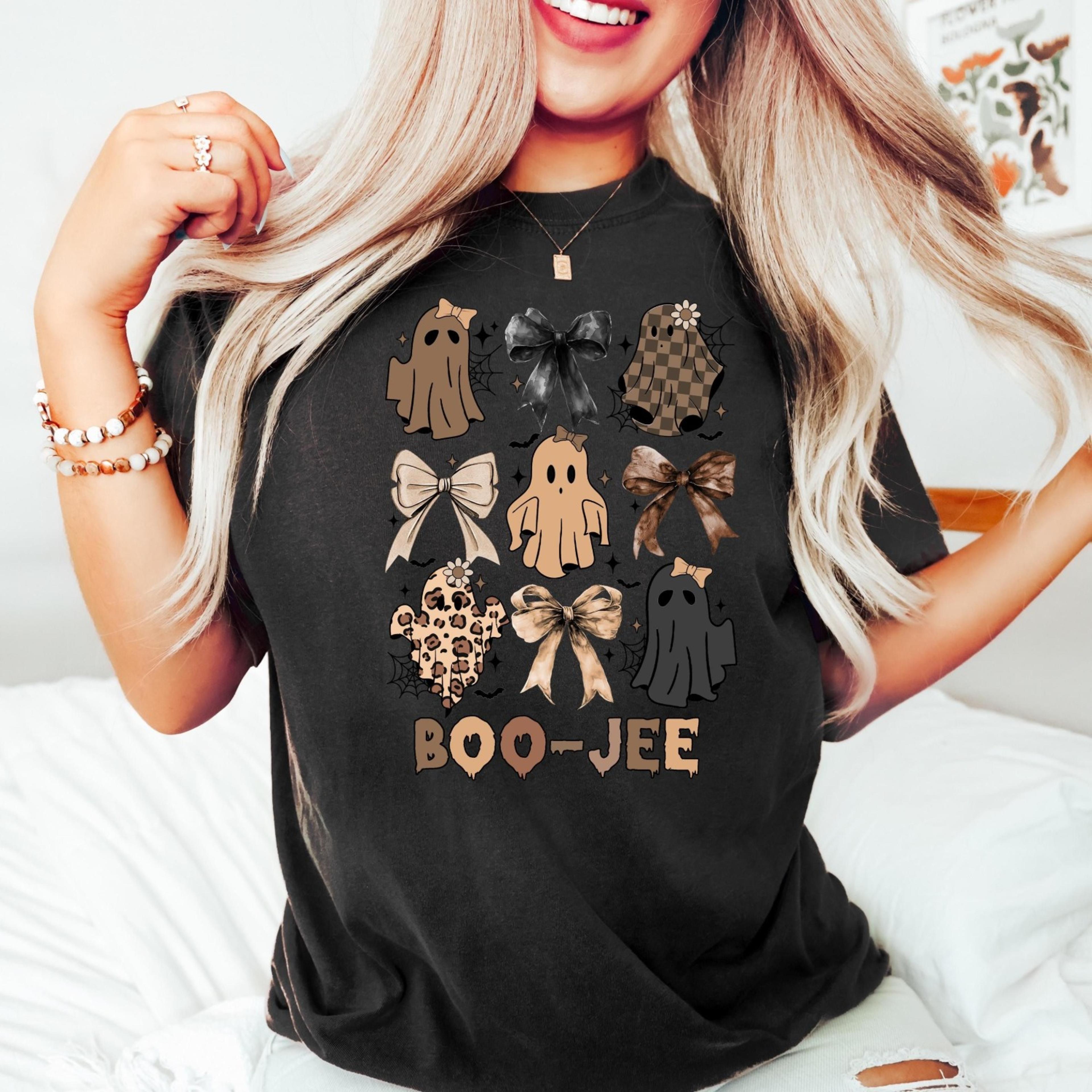 halloween ghost coquette shirt, boo jee shirt, boo shirt, spooky ghost hoodie, spooky season shirt, spooky vibes shirt,