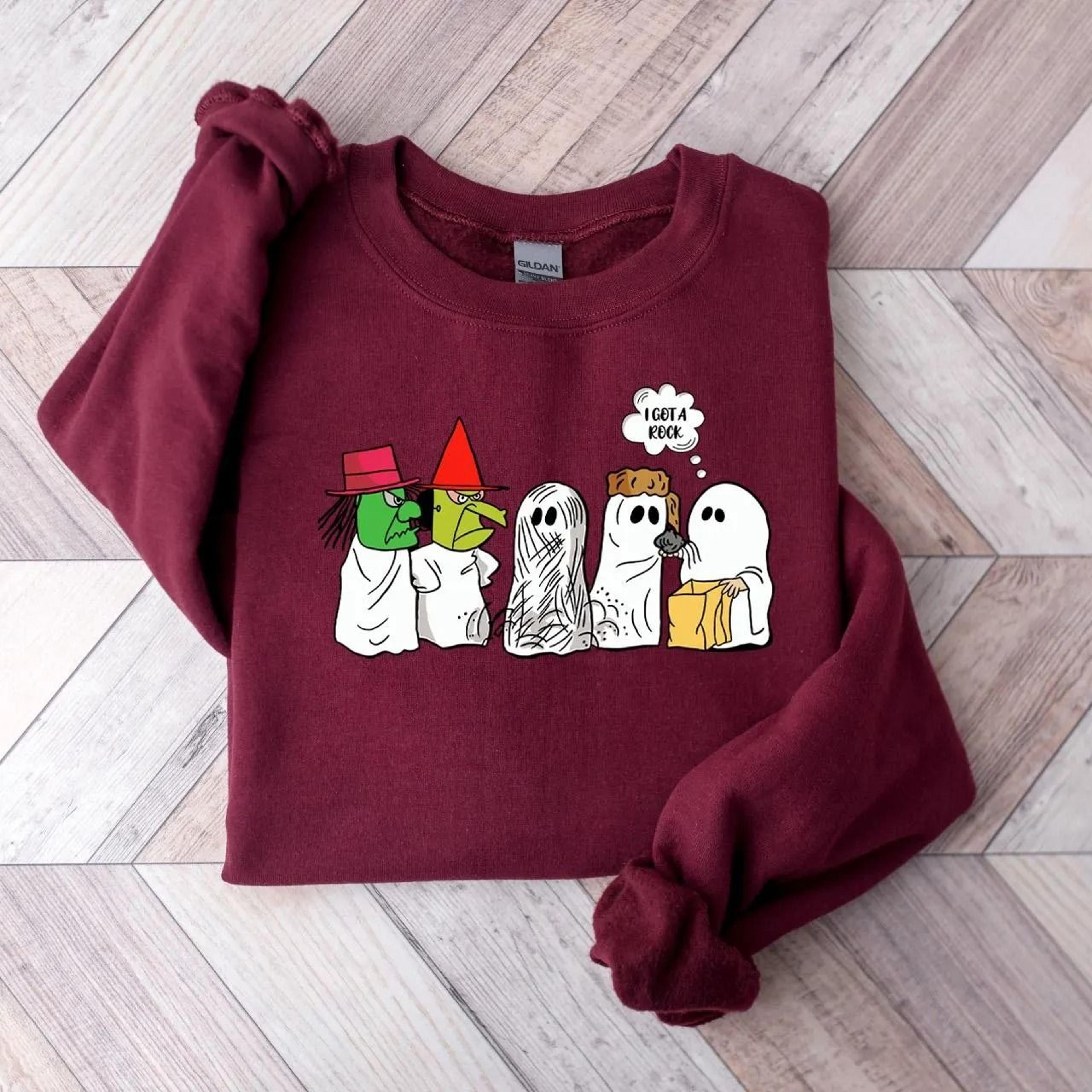 i got a rock halloween meme sweatshirt funny ghost hoodie, spooky season tshirt, halloween gift