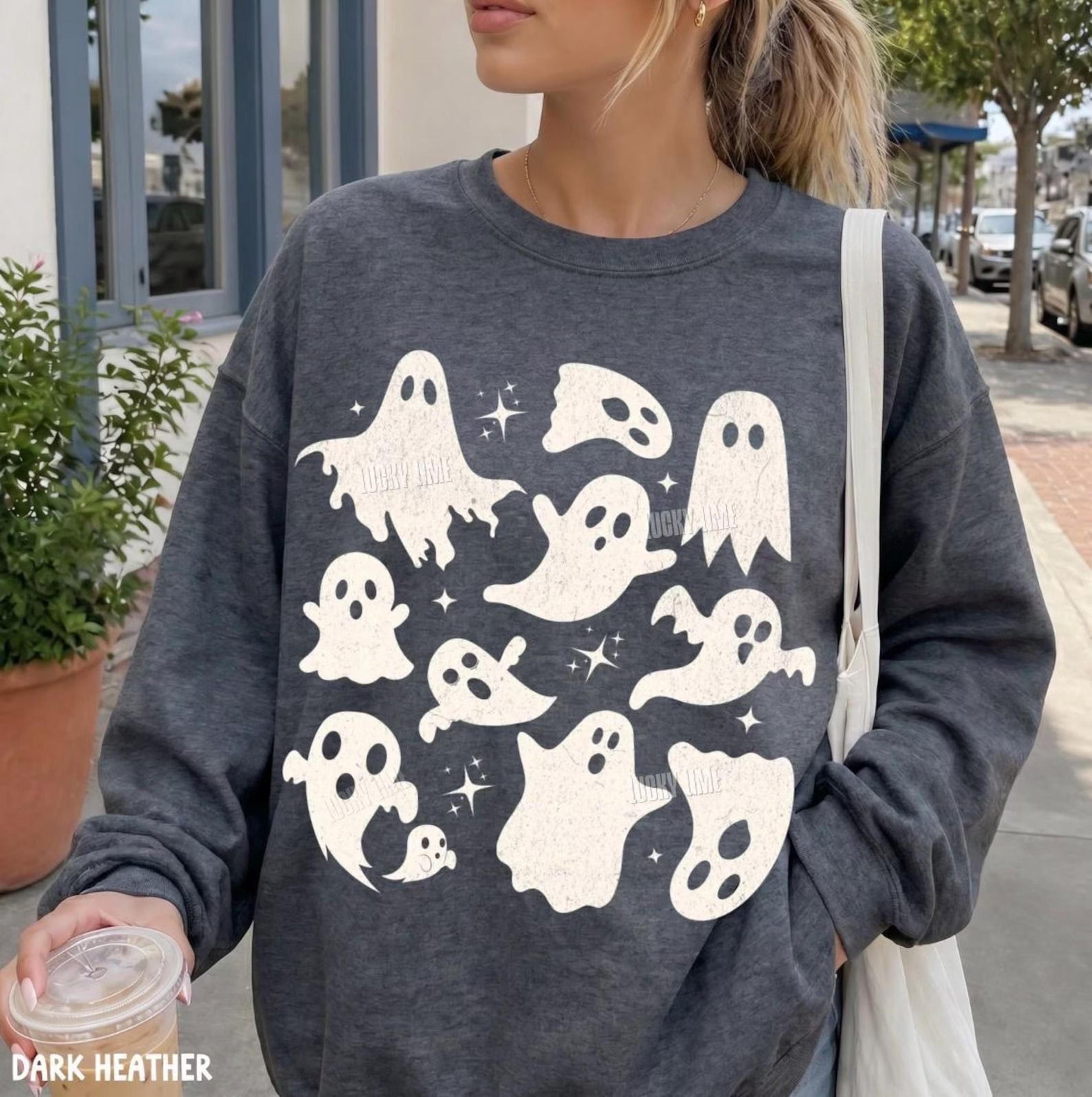 halloween ghost sweatshirt, ghost collage sweatshirt, halloween sweatshirt, cute ghost shirt, fall sweater, spooky seaso