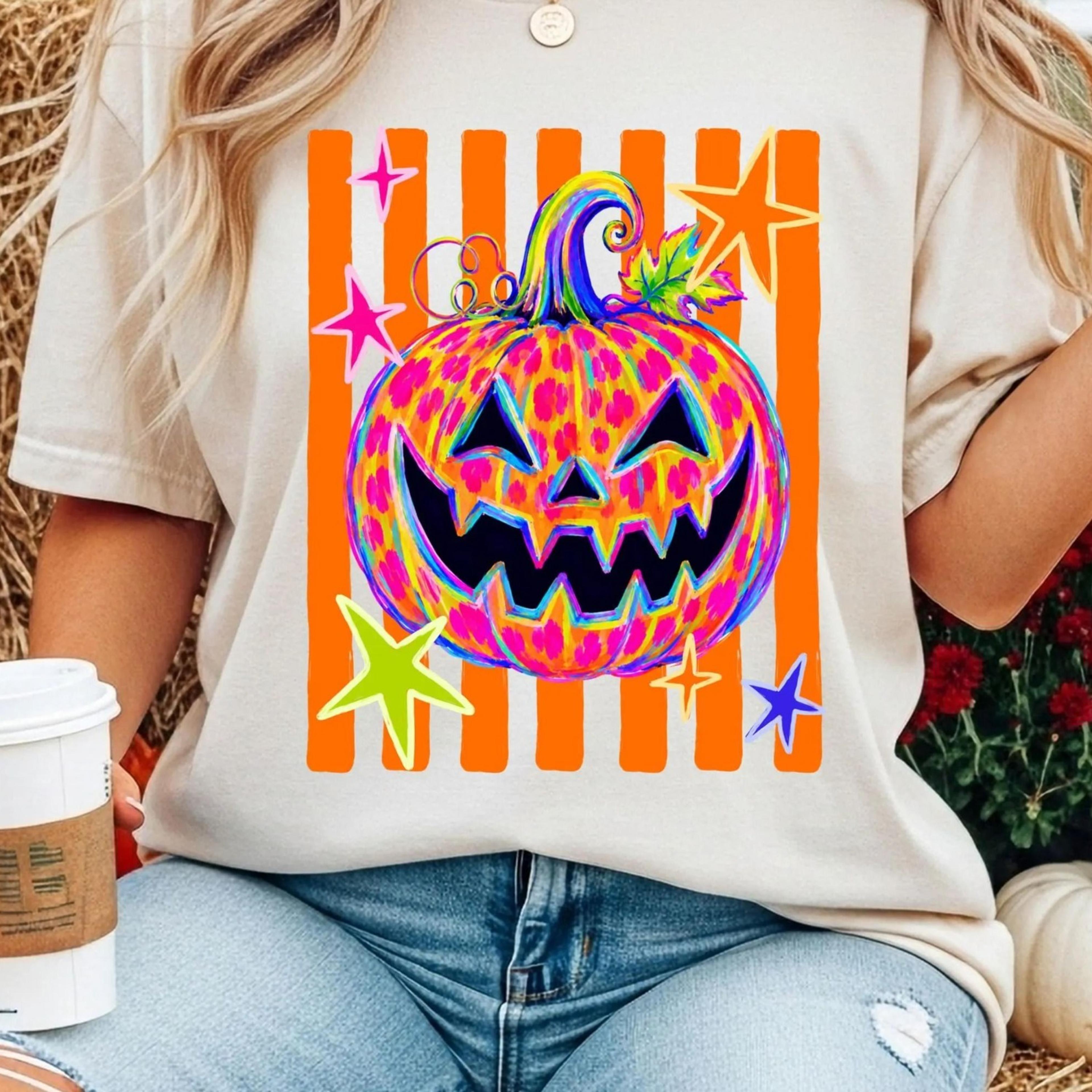 witchy pumpkin t-shirt, retro halloween shirt, spooky pumpkin shirt