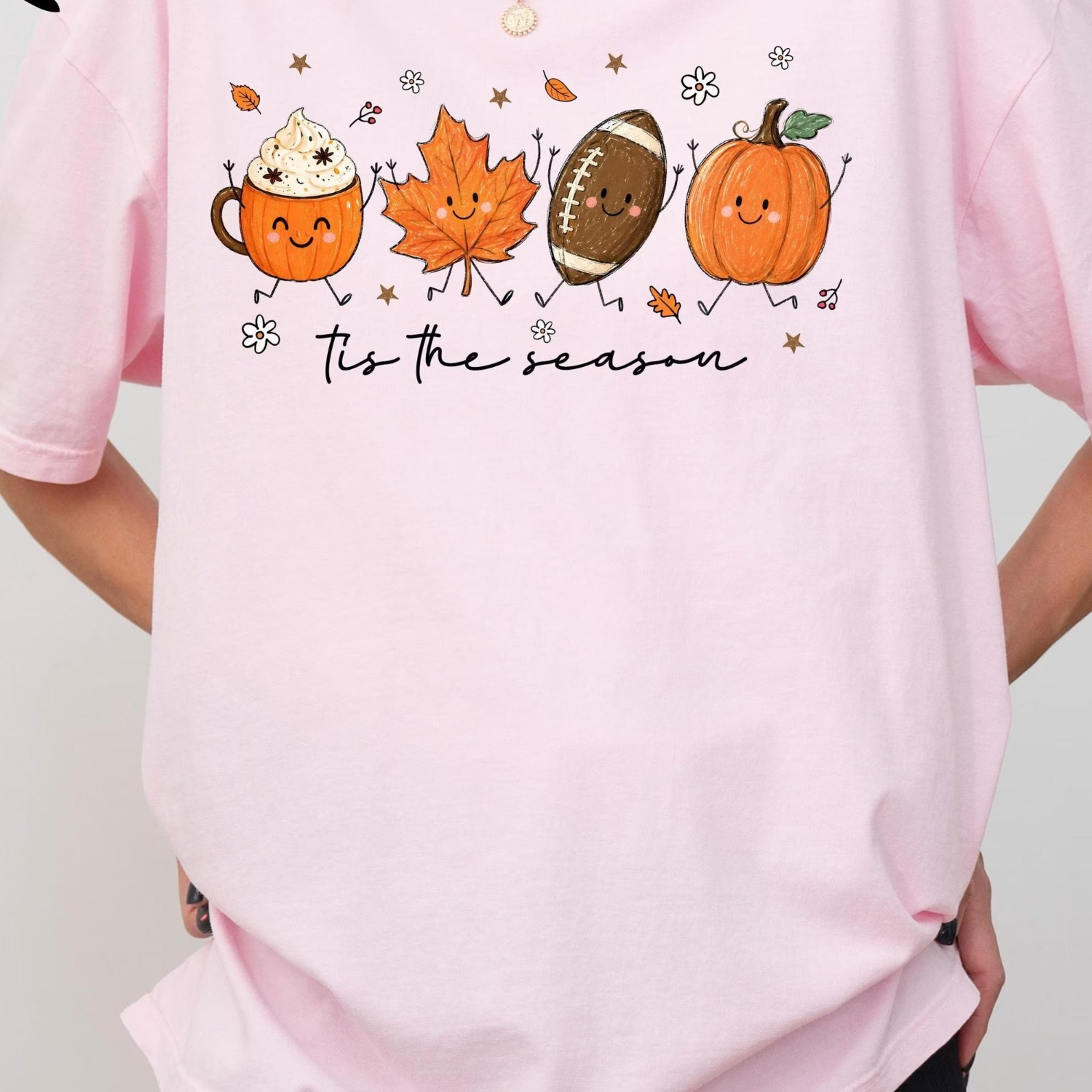 tis the season fall t-shirt, pumpkin latte shirt football autumn shirt