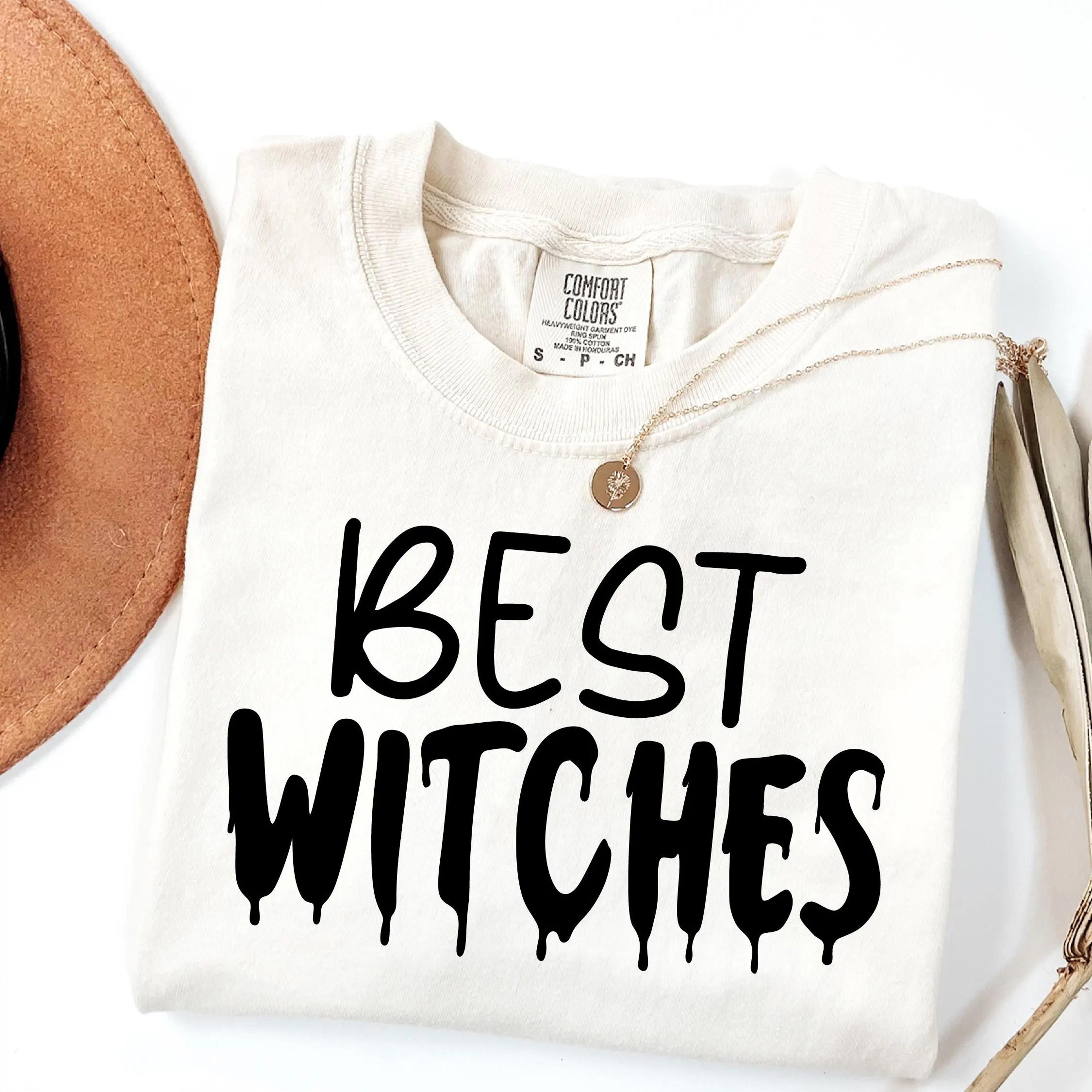 best witches shirt retro witchy halloween graphic tee for women