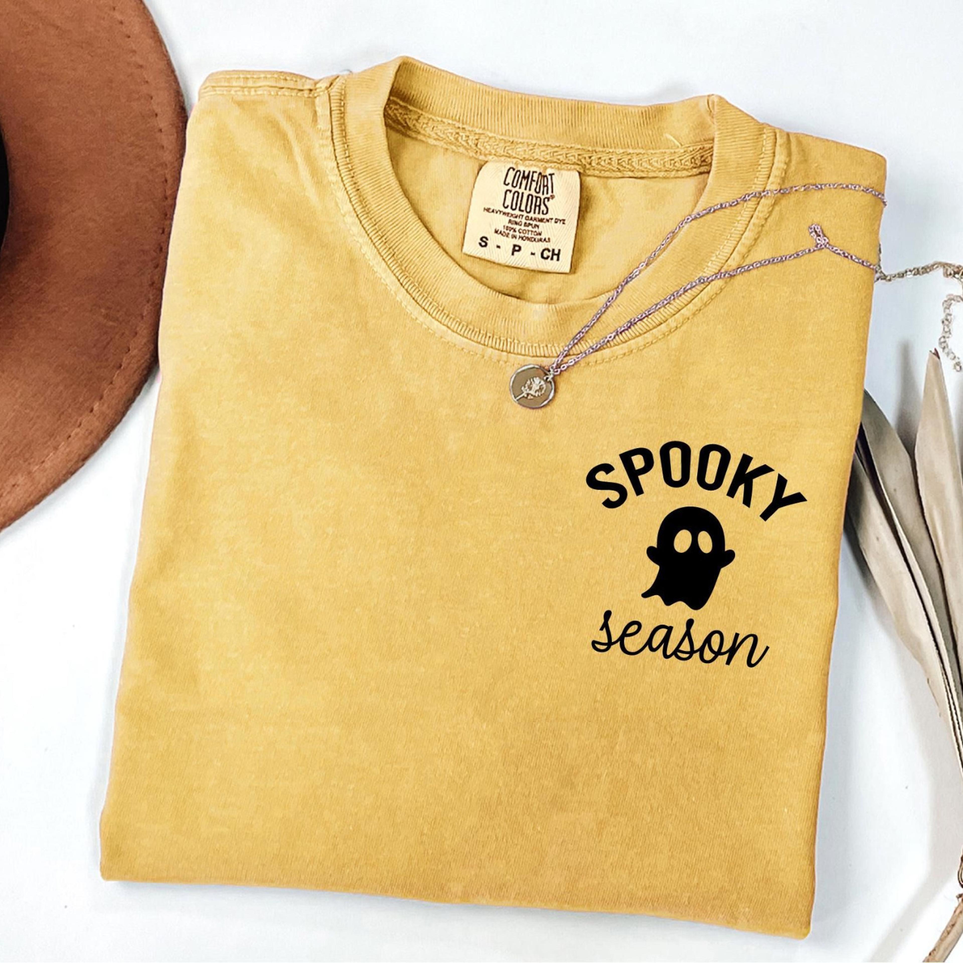 spooky season ghost shirt cute funny halloween graphic tee
