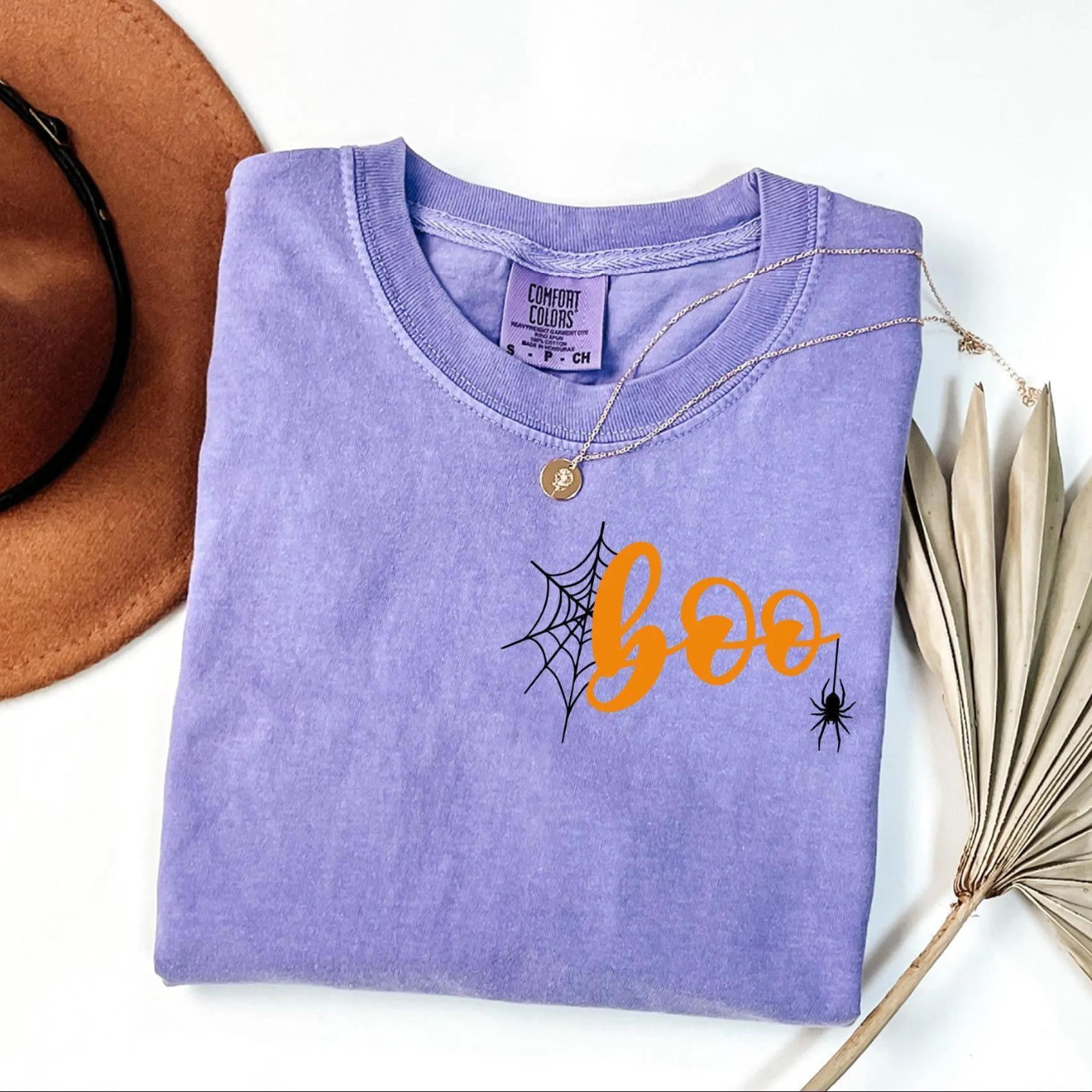 boo halloween shirt cute ghost spooky season graphic tee