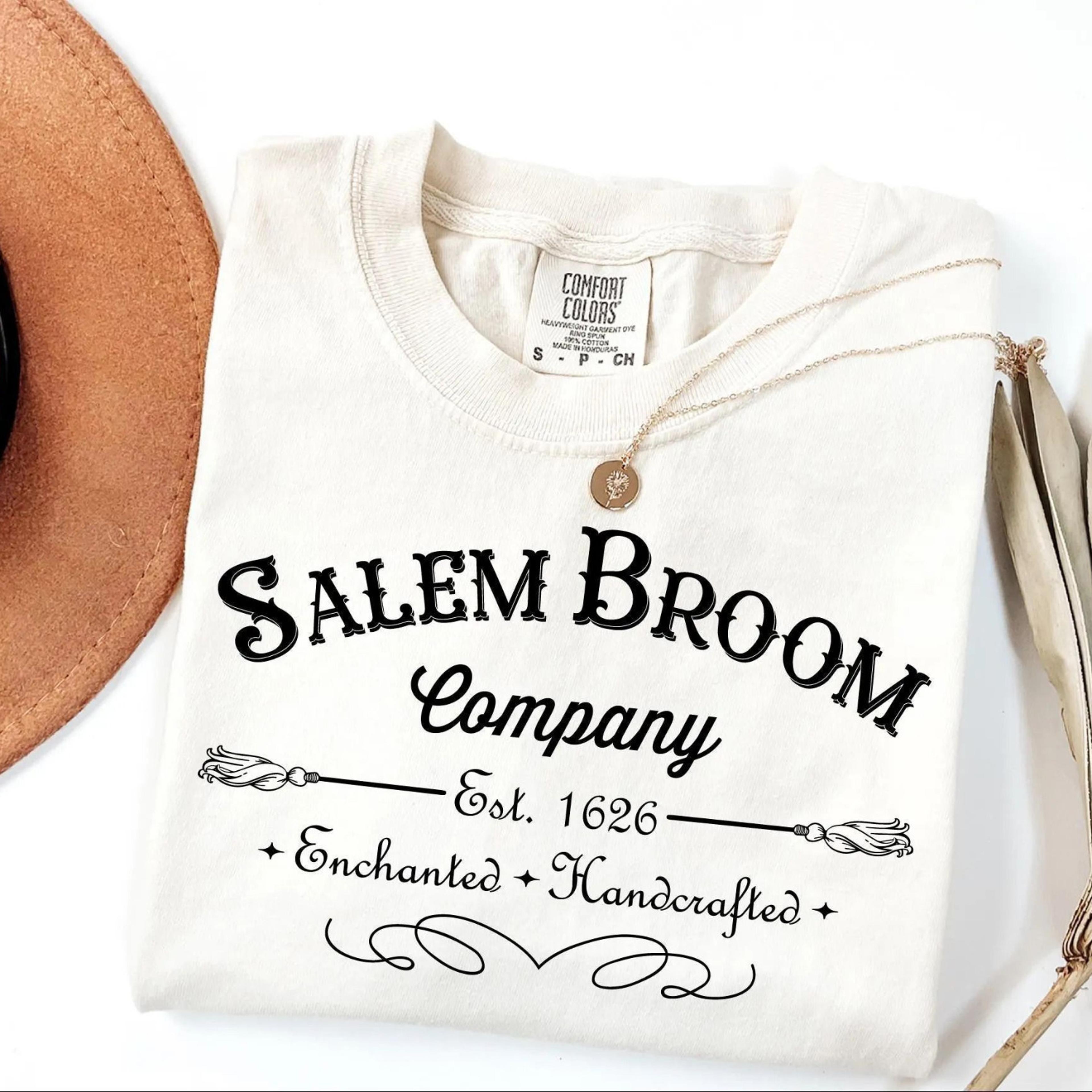salem massachusetts halloween shirt vintage witch broom company tee