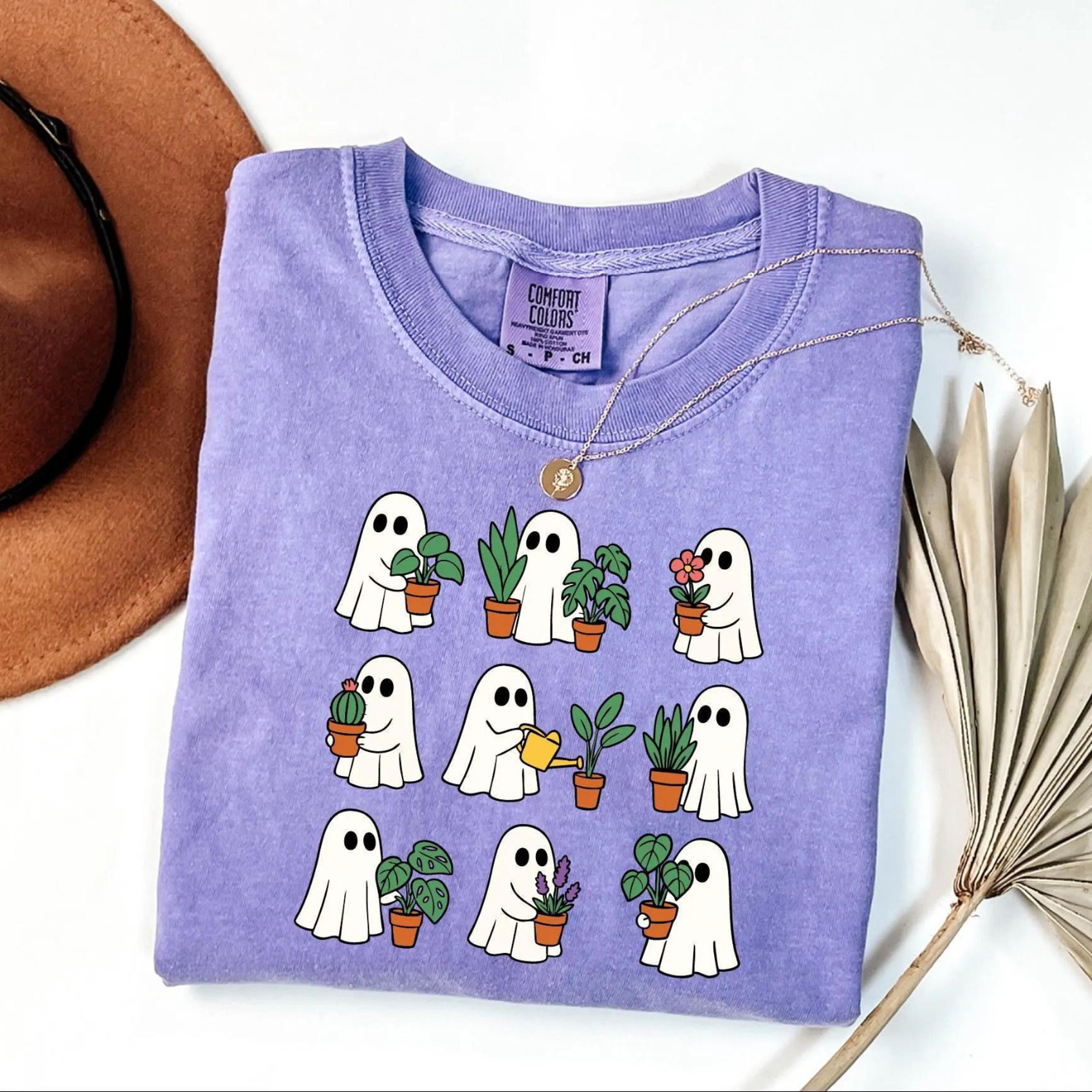 ghost plant shirt cute botanical halloween plant lady tee