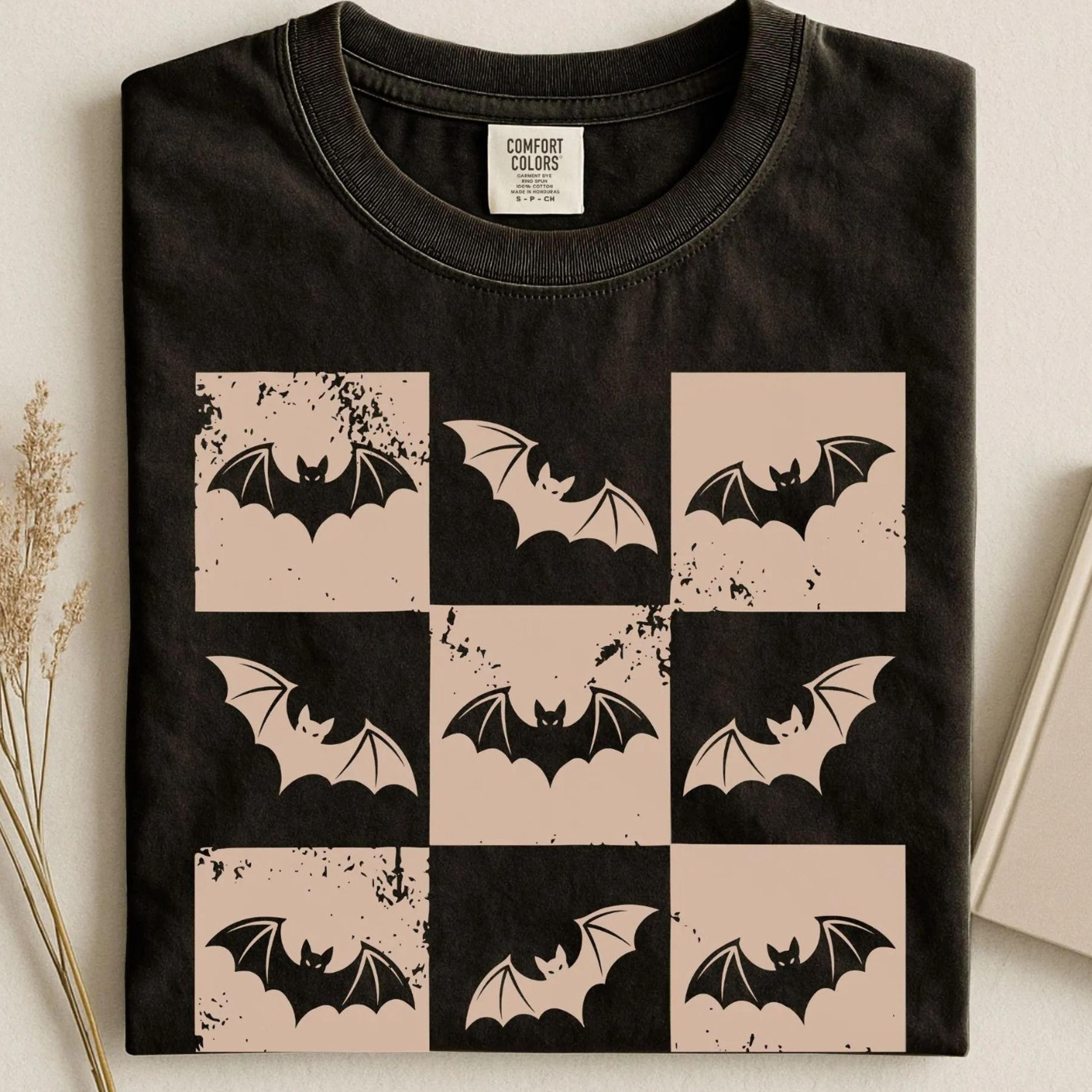 bat lover shirt, gothic bat tee, retro bats shirt, spooky animal graphic tee, halloween bat shirt,