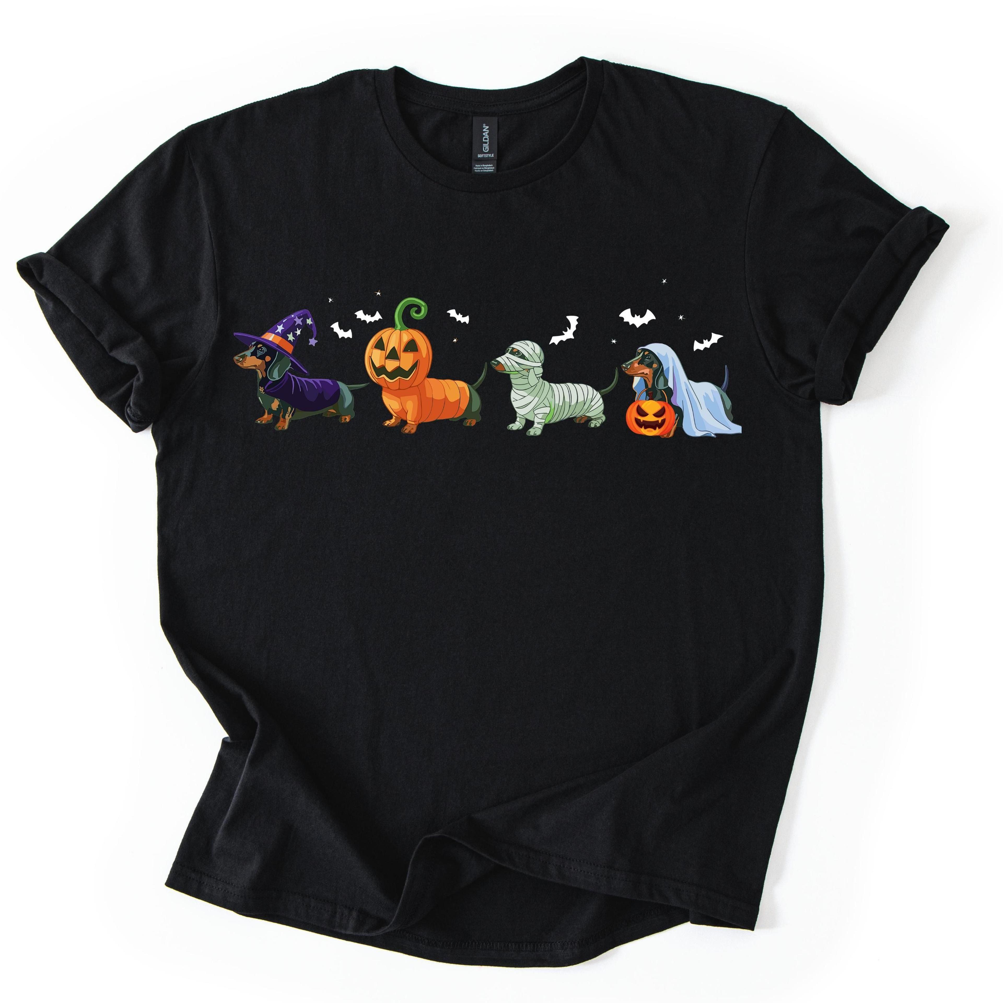 dachshund sweatshirt, halloween dachshund shirt, halloween cute dog shirt, cute ghost dogs
