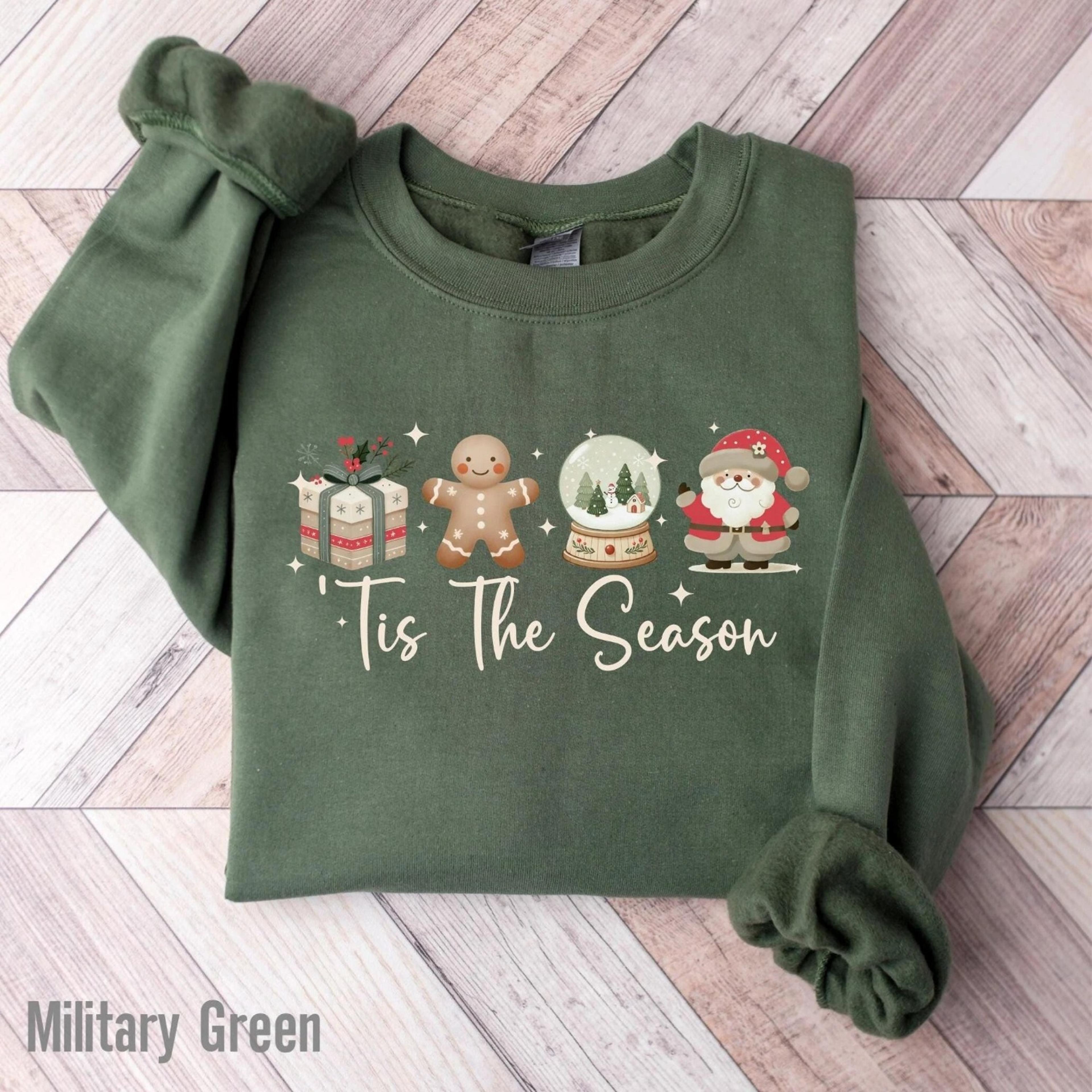 tis the season christmas sweatshirt retro holiday crewneck cute festive winter sweater christmas gift for her