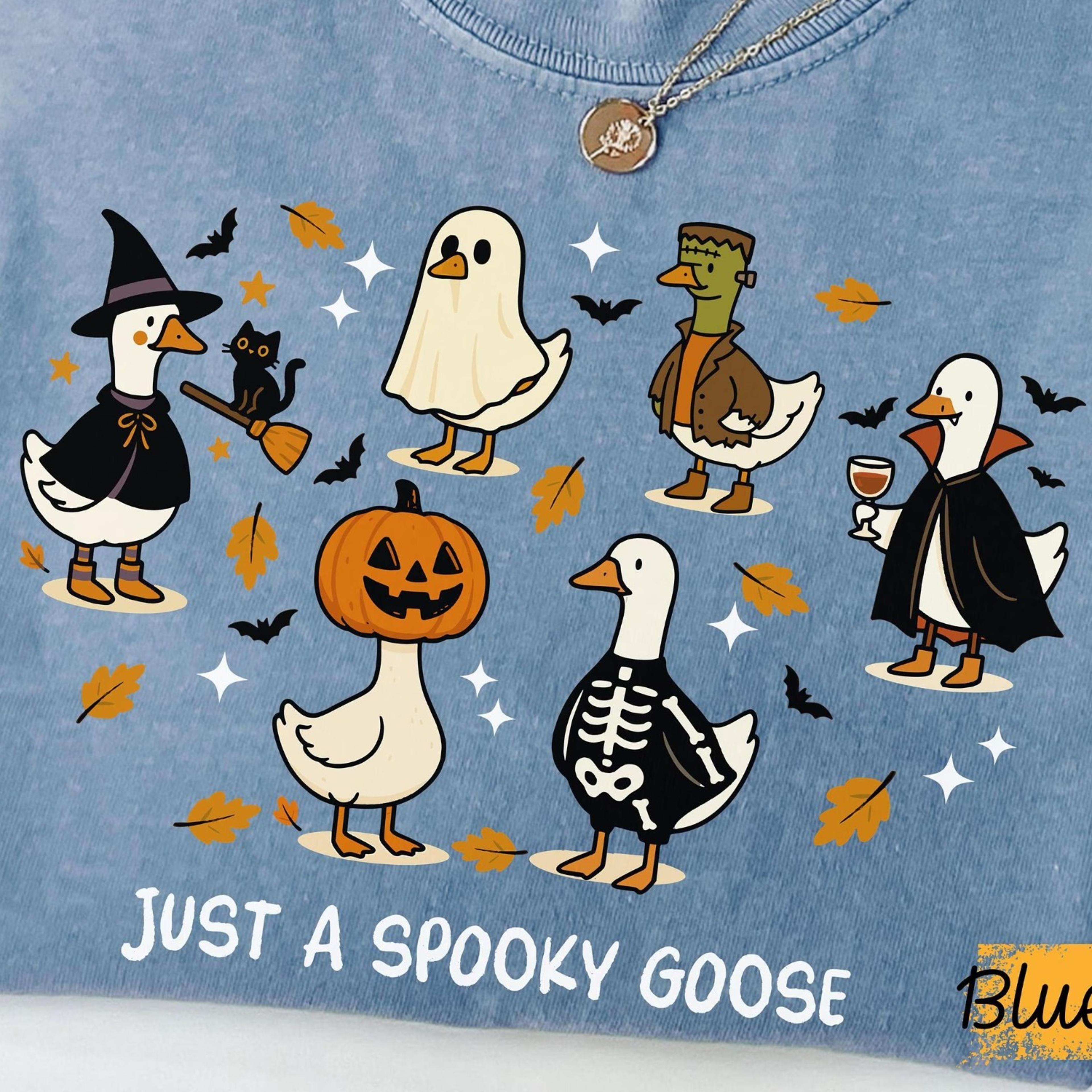 just a spooky goose halloween shirt, funny goose tee, spooky season shirt, spooky tee, trendy aut