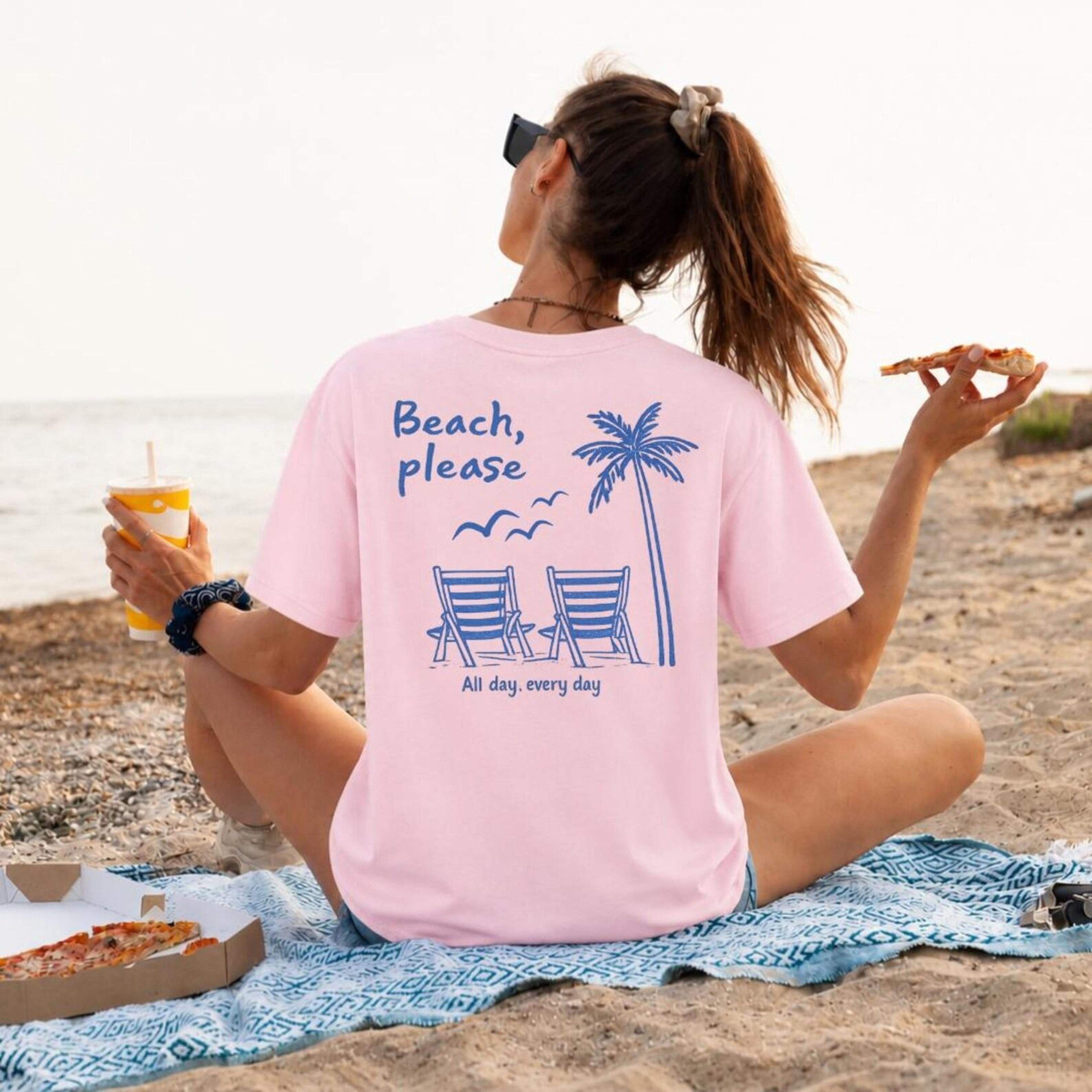 beach please shirt coastal summer tee retro beach vacation graphic t shirt ocean lover beach gift for her