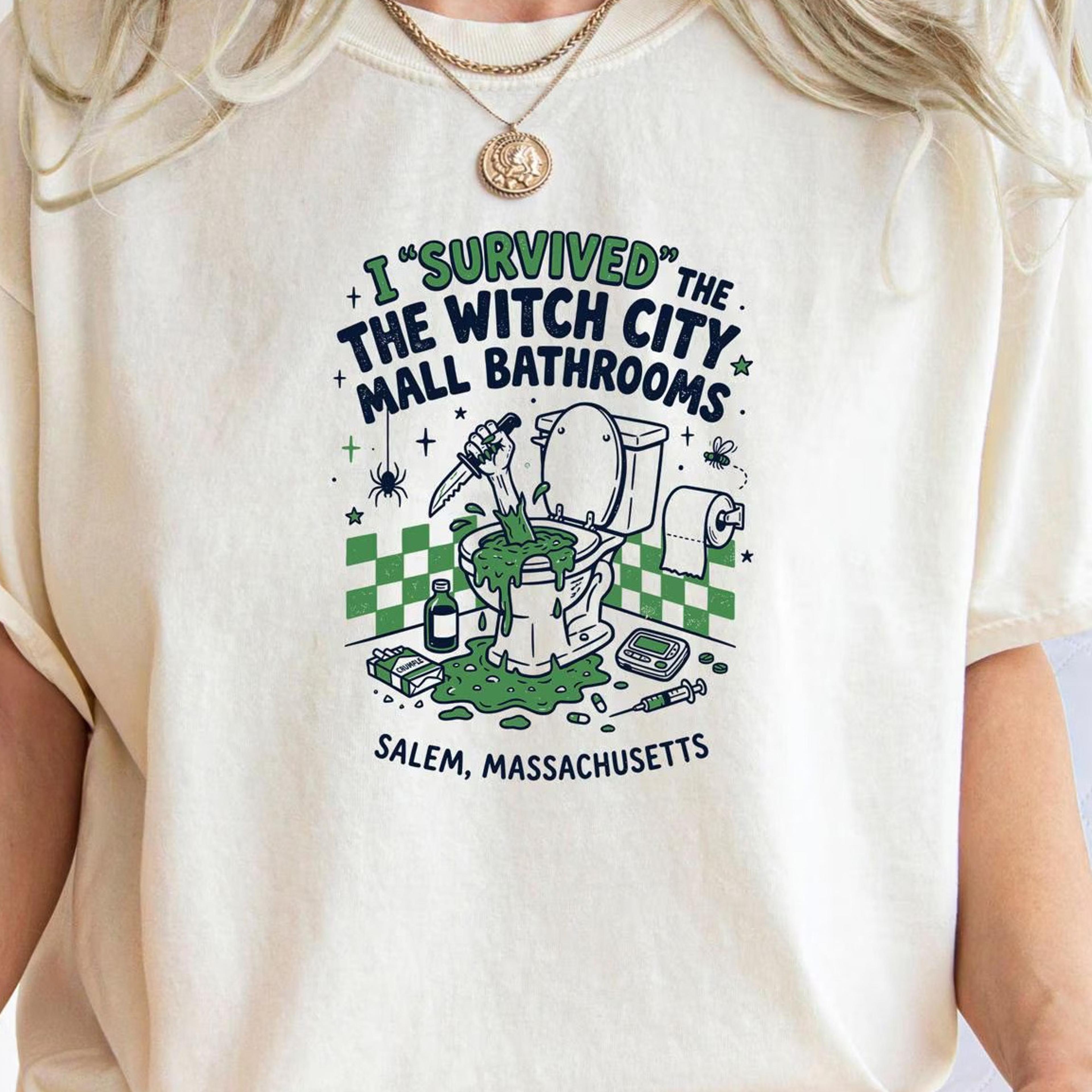 witch city mall bathrooms shirt, salem halloween tee, spooky witchy gift