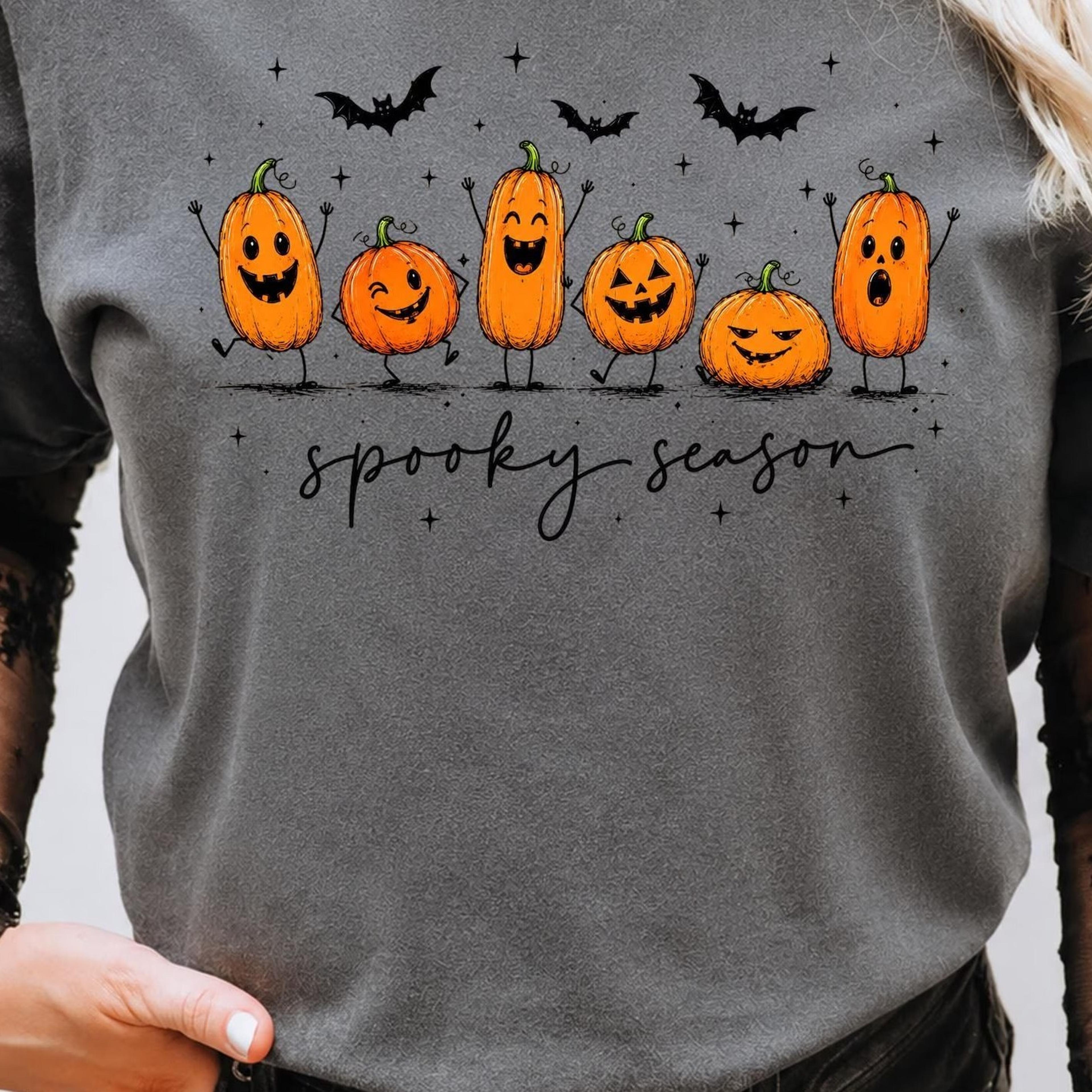 cute halloween pumpkin ghost football coffee candy corn shirt tis the season fall doodles tee cozy autumn sweatshirt