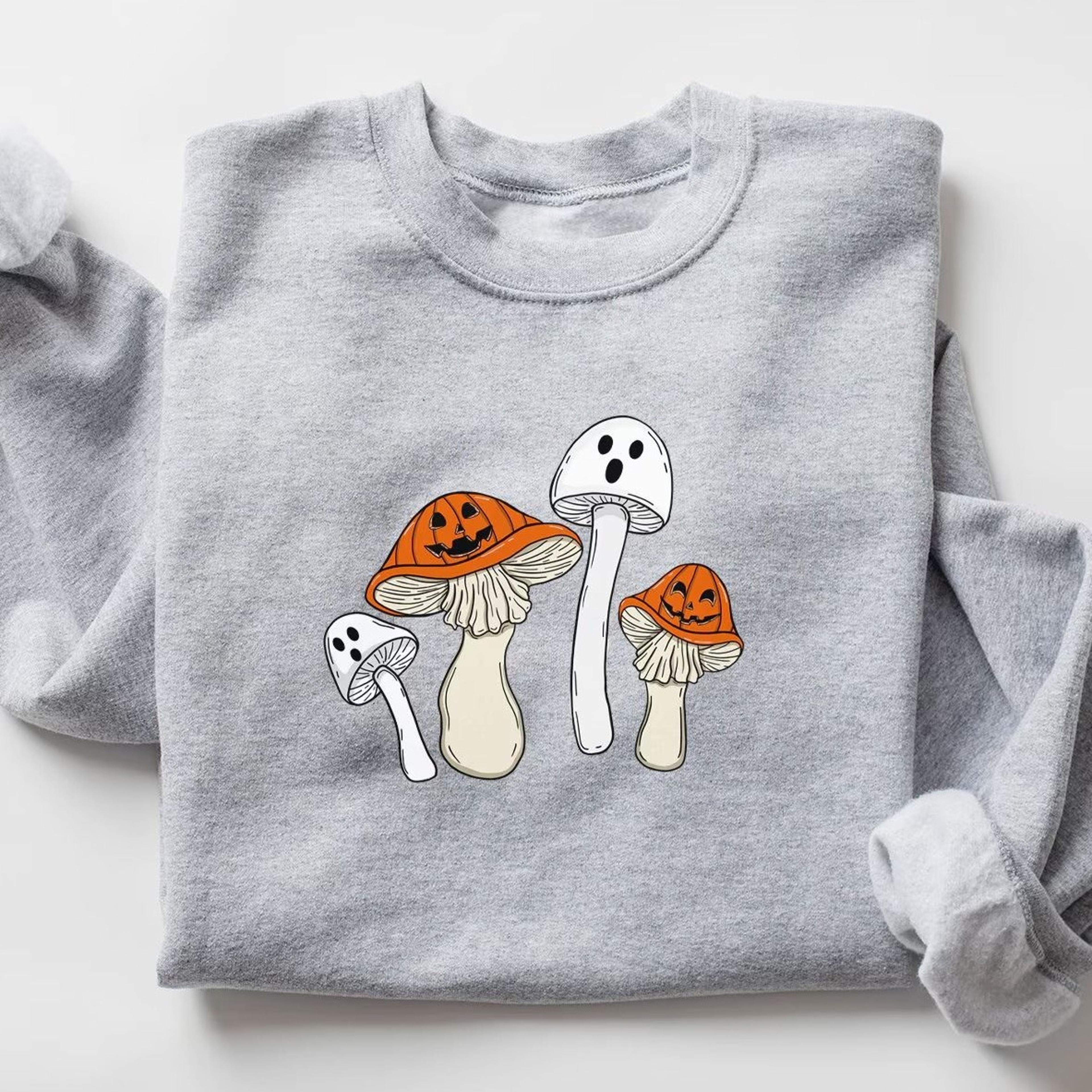 halloween sweatshirt, halloween shirt, fall sweatshirt magic mushroom shirt, halloween crewneck, ghost shirt, pumpkin s