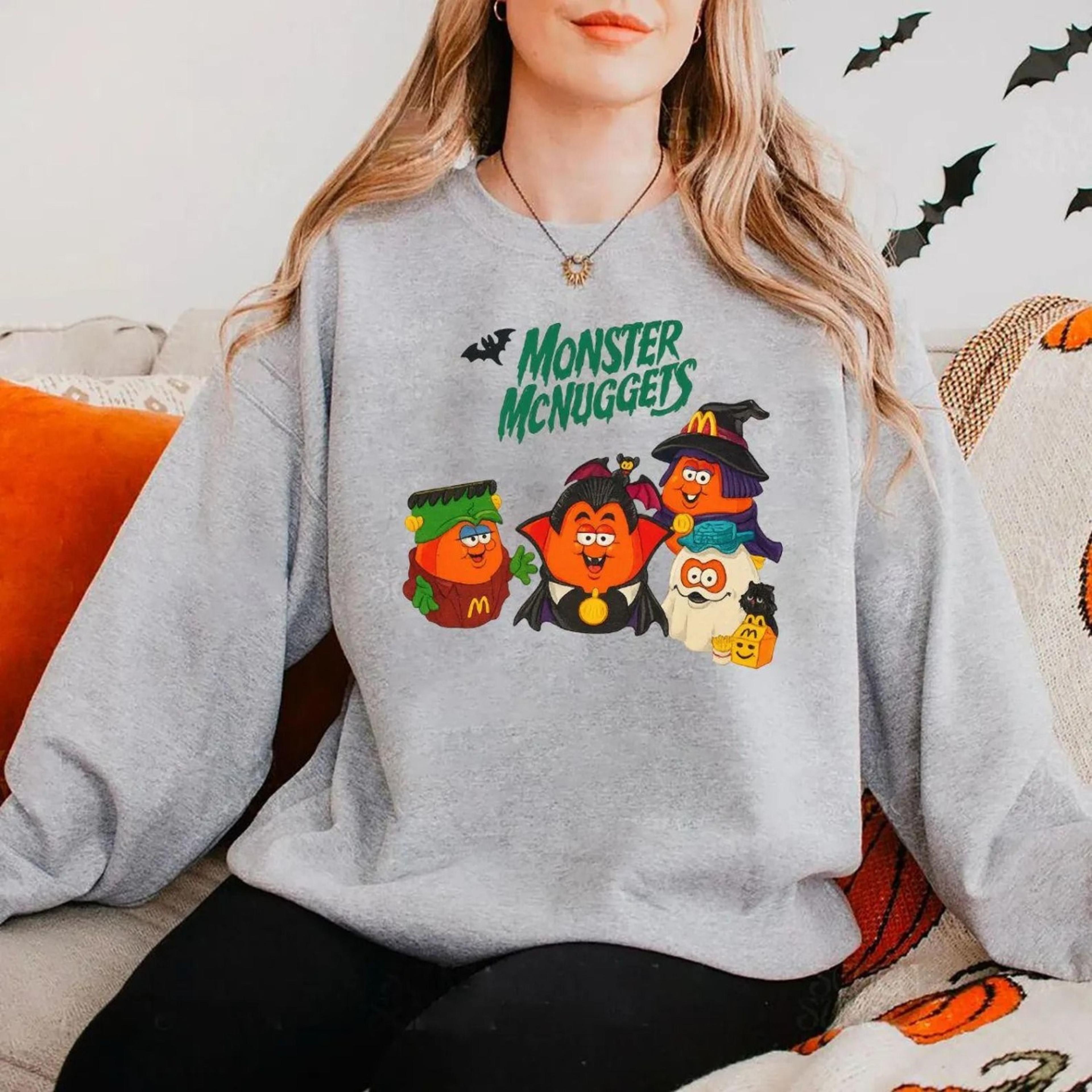 retro monster nuggets shirt, vintage halloween sweatshirt, halloween monsters shirt, nostalgia halloween sweatshirt