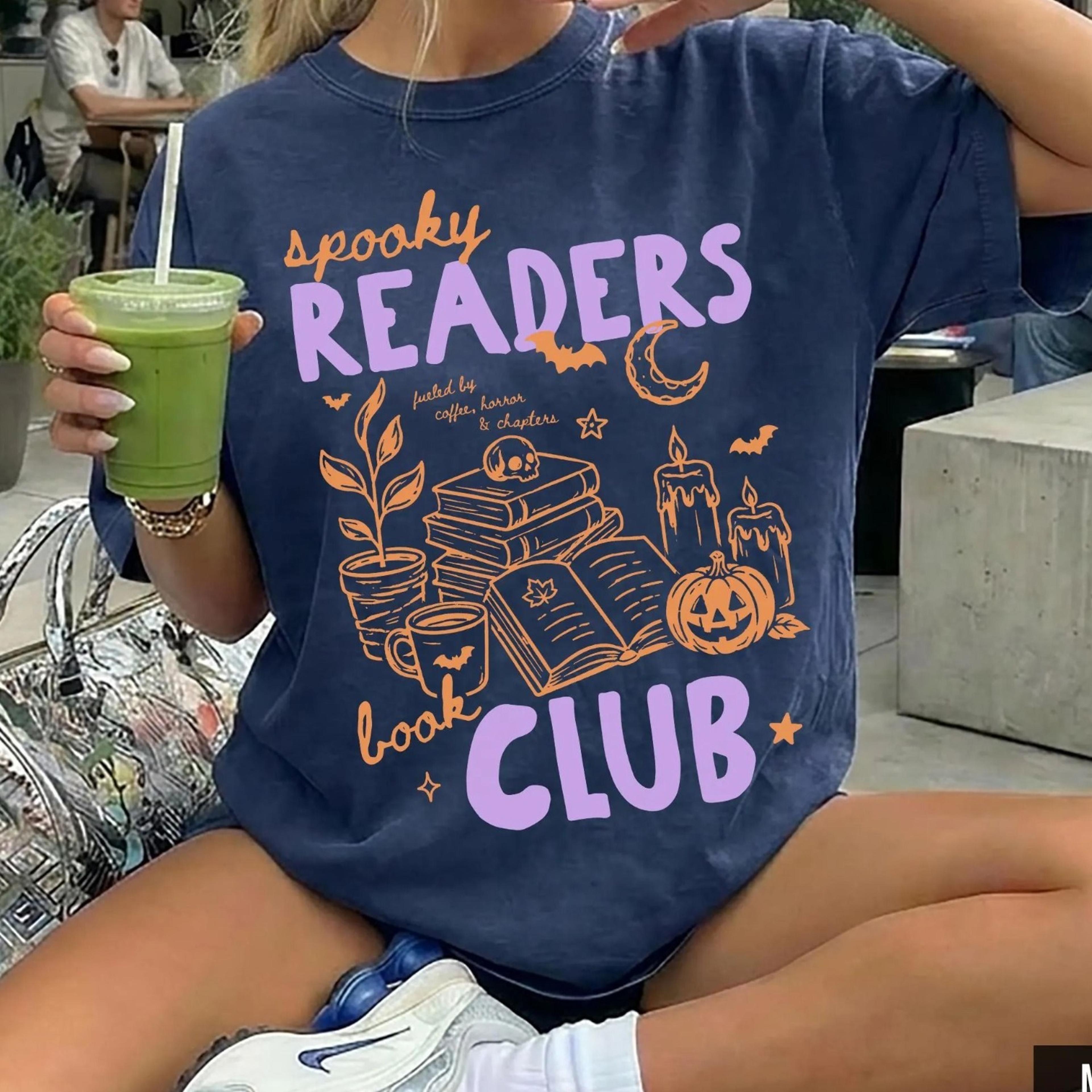 spooky readers book club halloween shirt bookish shirt late night readers spooky season shirt bookworm coffee lover gift