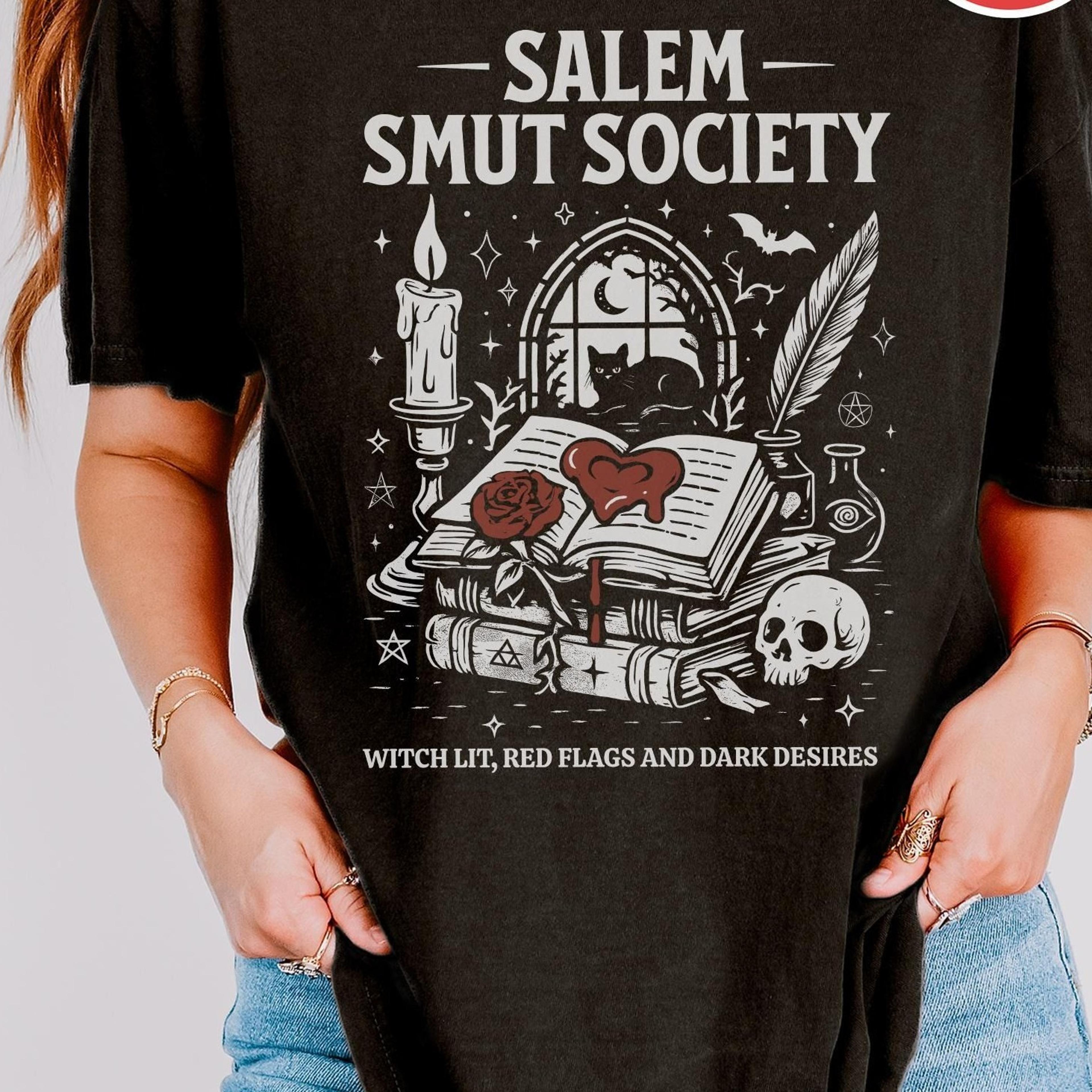 halloween bookish shirt dark romance shirt salem book club shirt smut reader shirt booktrovert shirt gothic clothes hall