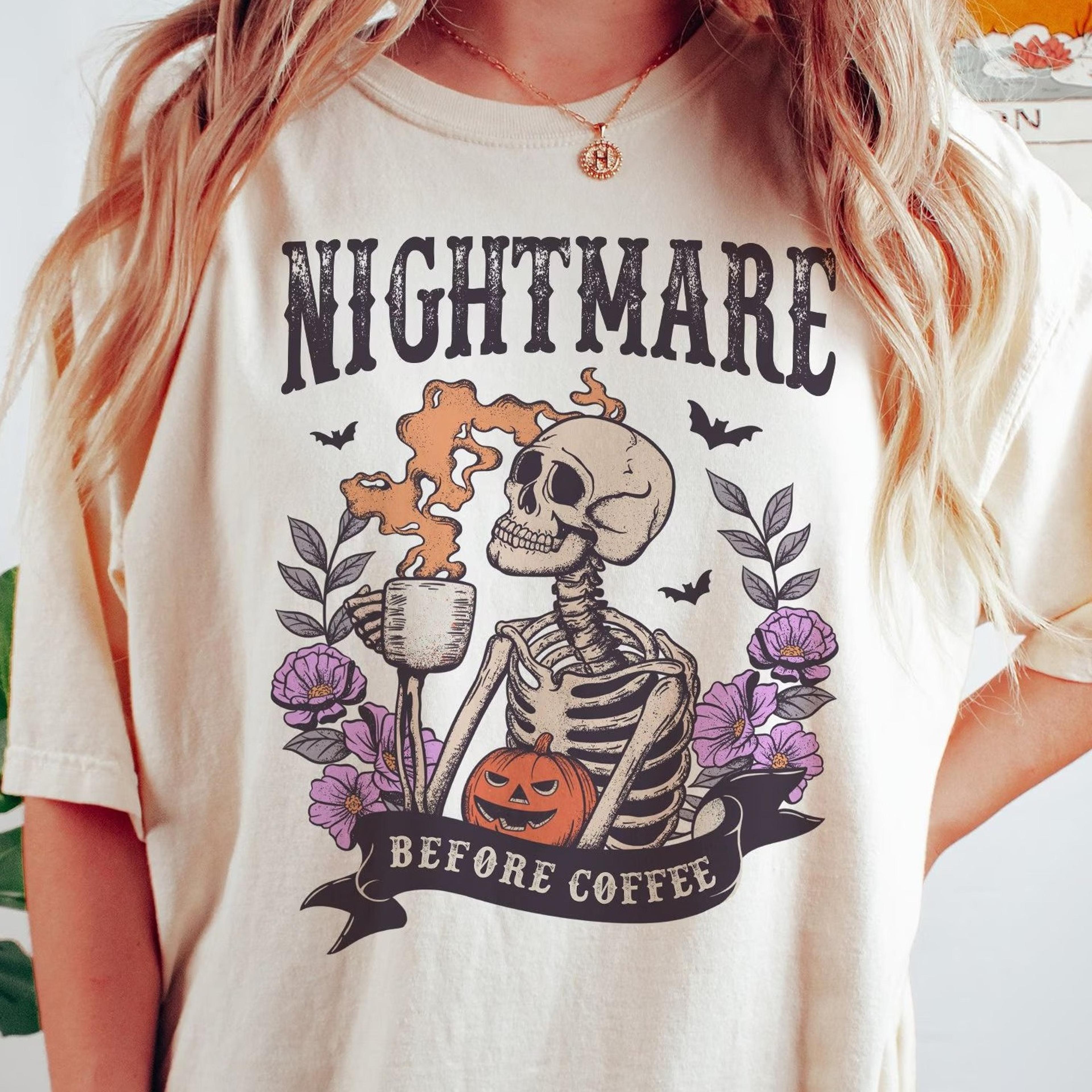 halloween horror coffee shirt funny halloween shirt fall clothes women