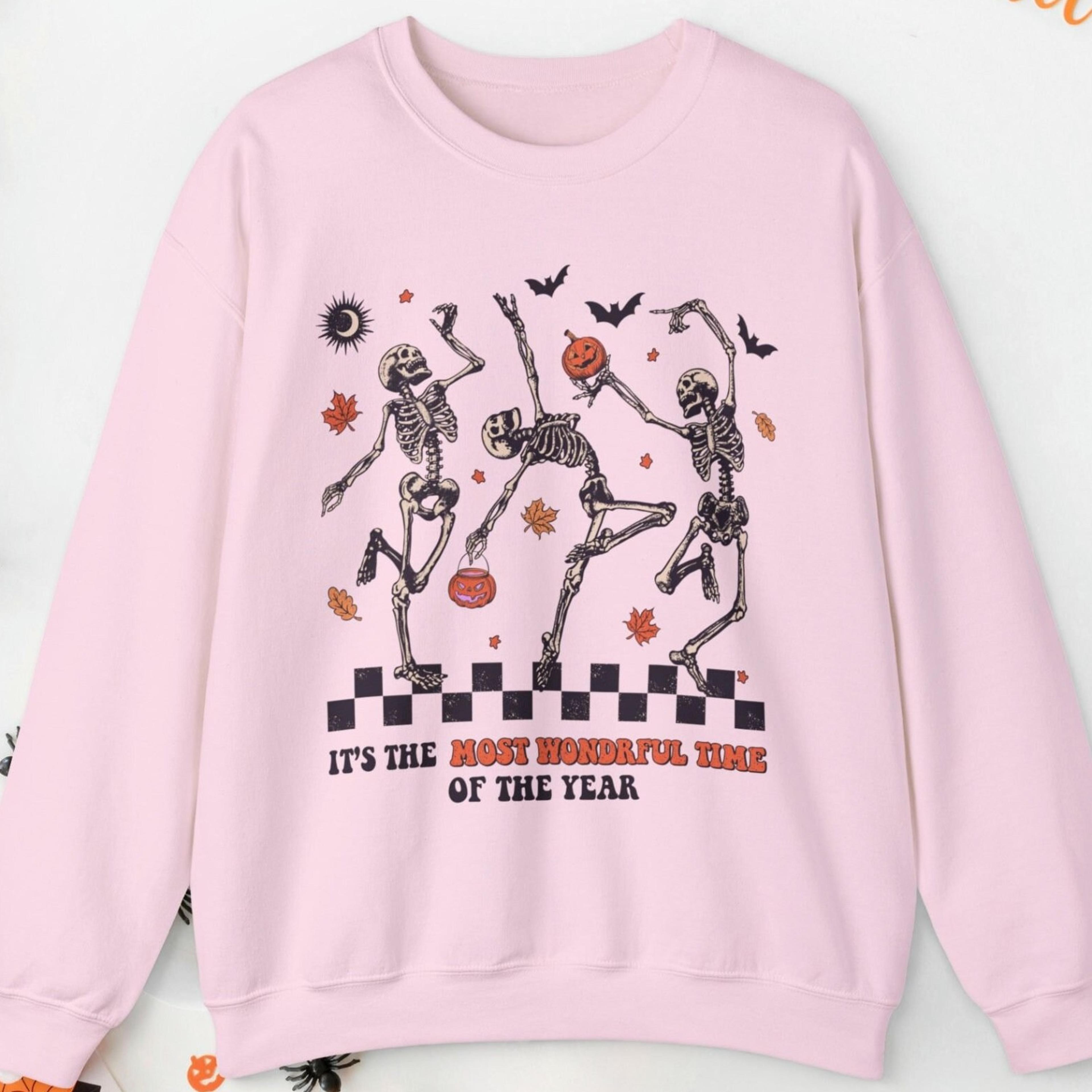 retro dancing skeleton sweatshirt skeleton halloween sweatshirt skeleton sweater skeleton crewneck gothic clothe