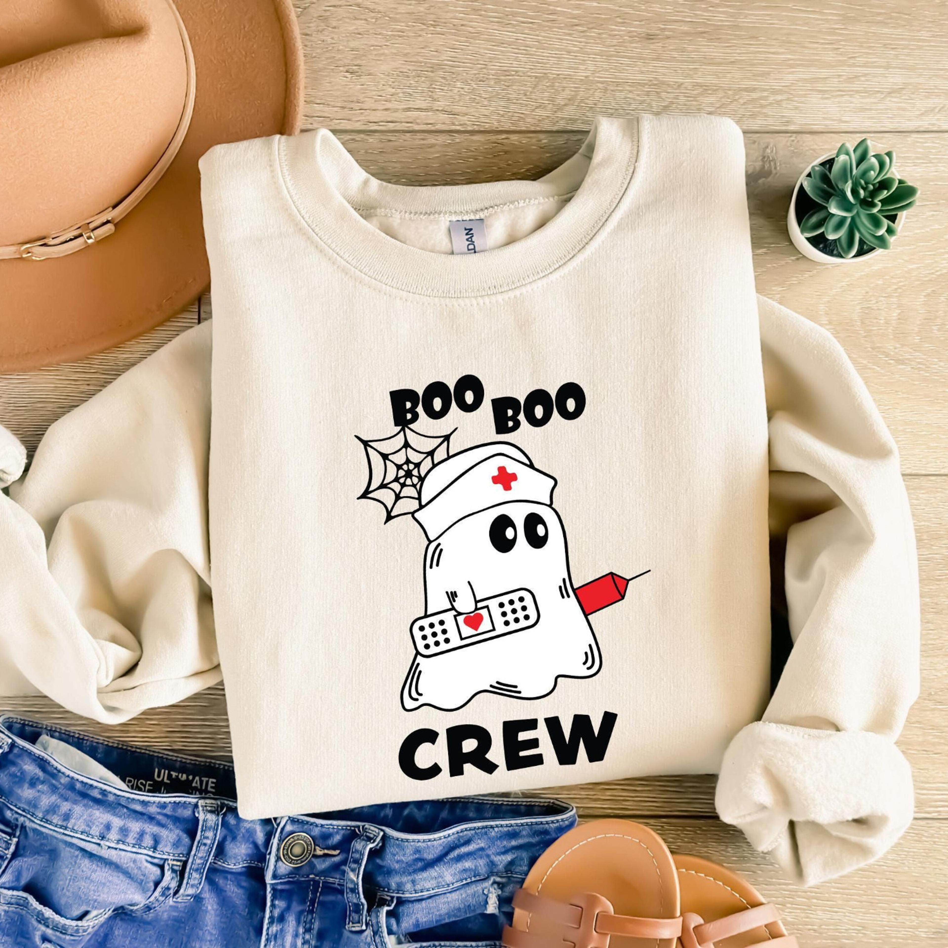 halloween nurse shirt boo boo crew funny spooky season gr