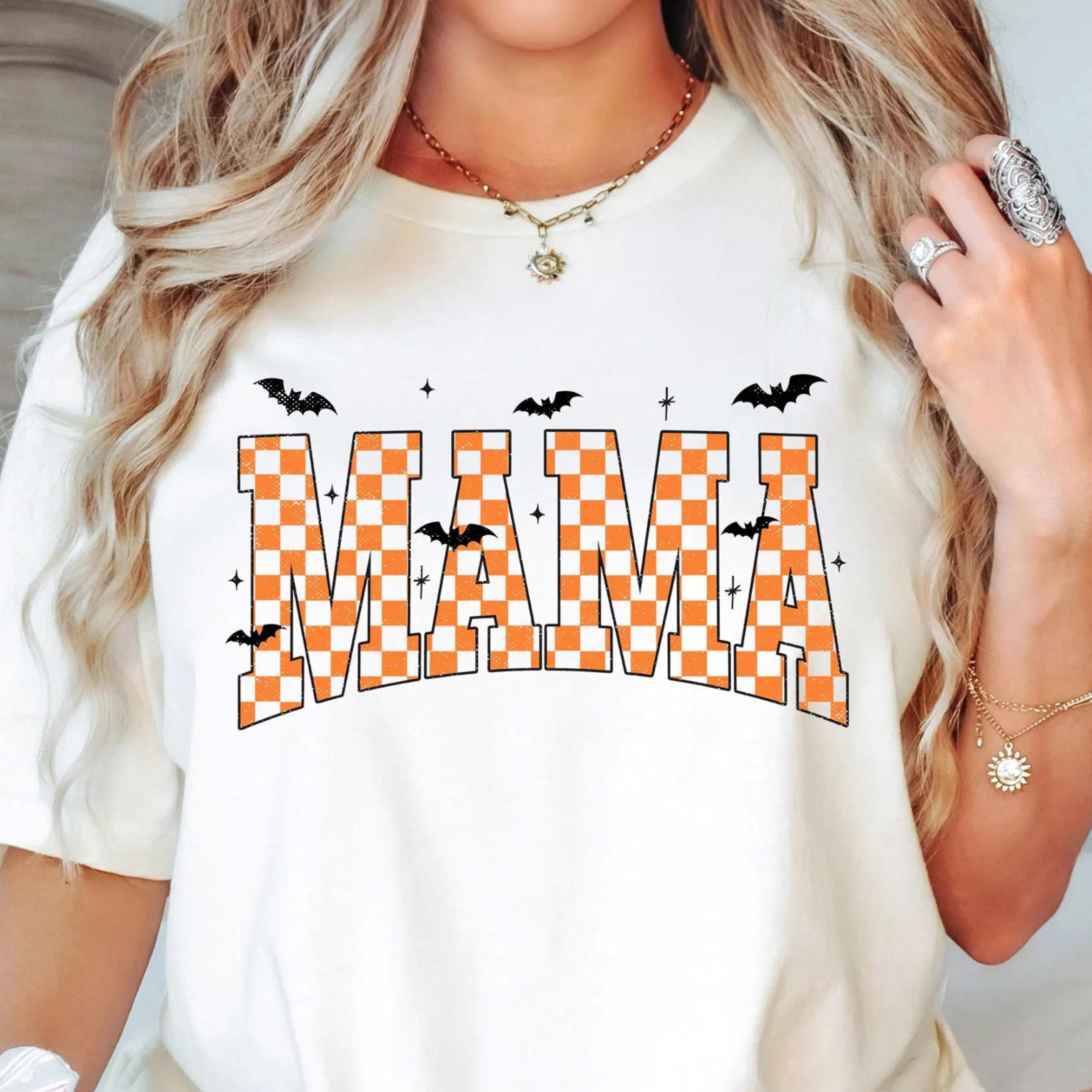 spooky mama shirt, retro halloween shirt for mother, halloween mom shirt gift, halloween mama tshirt, spooky season,