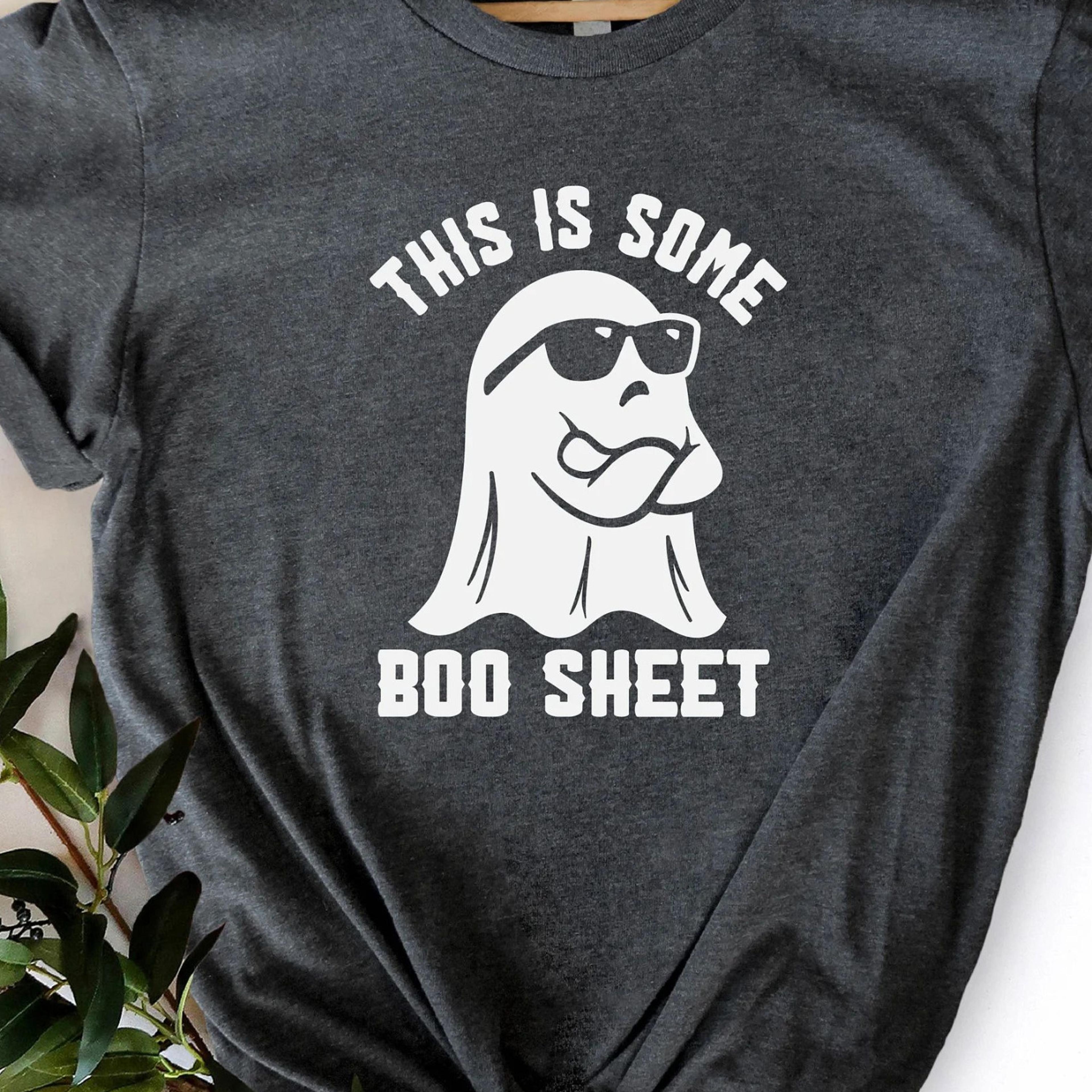 funny ghost graphic tee this is some boo sheet halloween cotton shirt