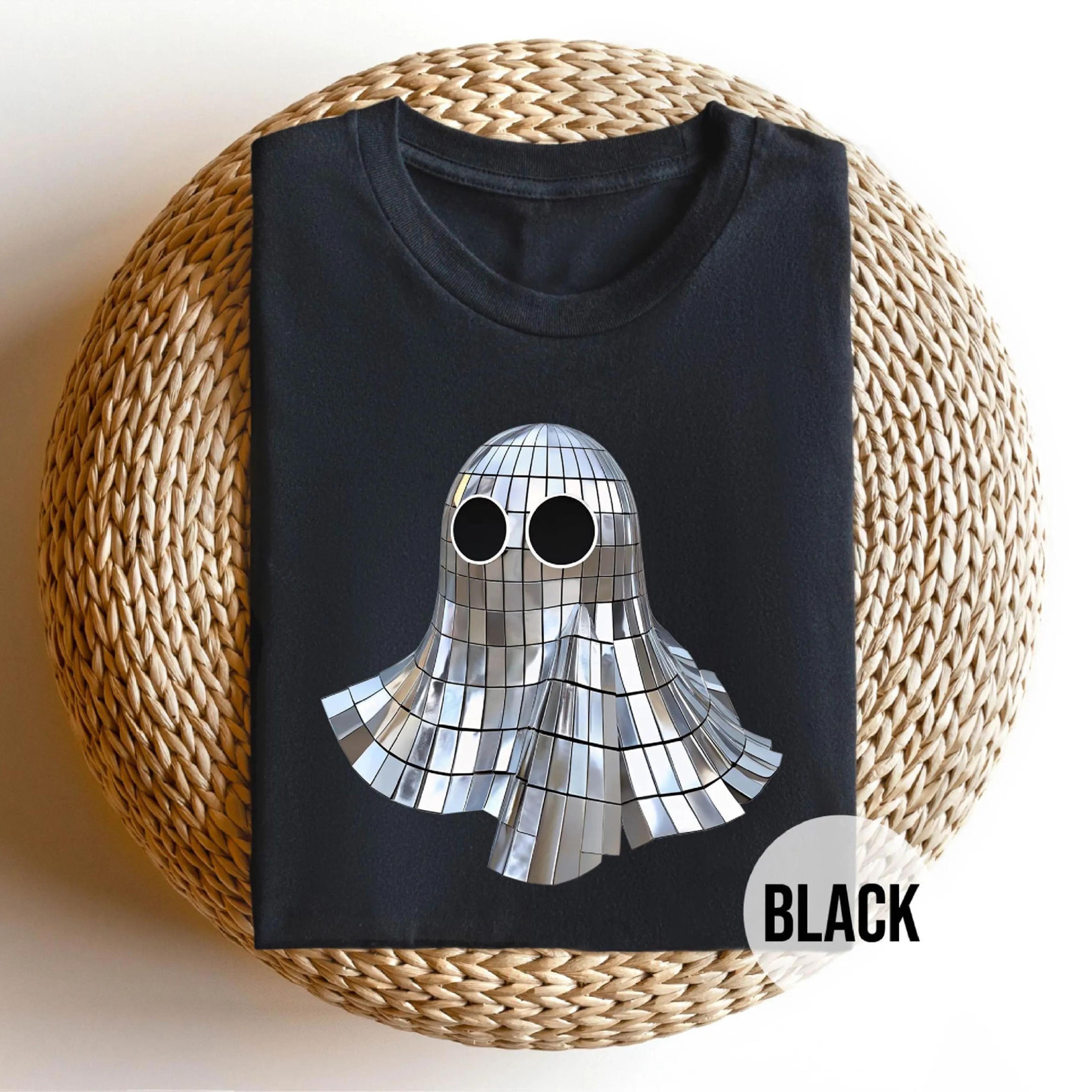 disco ghost halloween t-shirt retro groovy ghost dance graphic tee