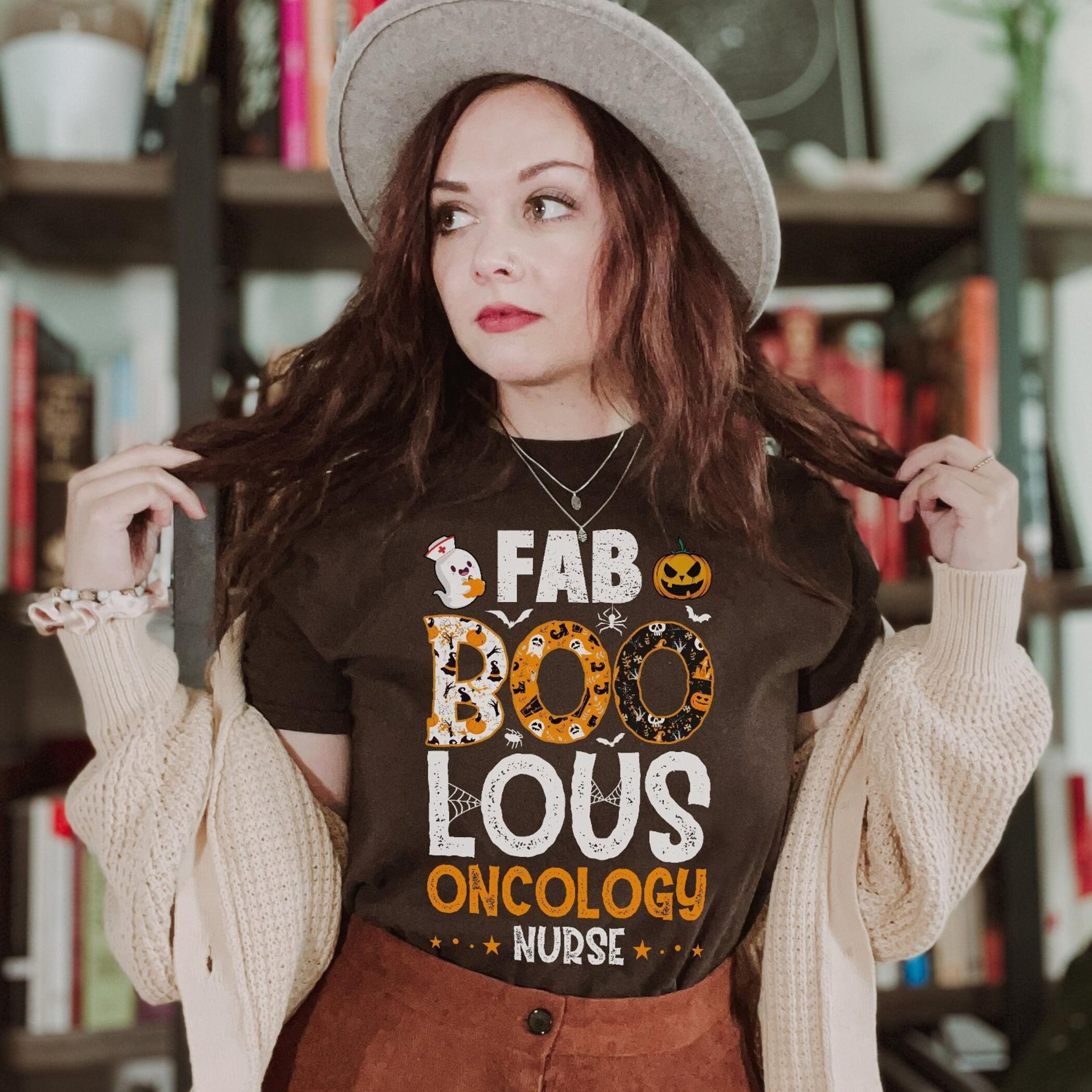 faboolous oncology nurse shirt halloween nurse shirt spooky nurse shirt nurse apparel boo boo crew tee nurse fall shirt