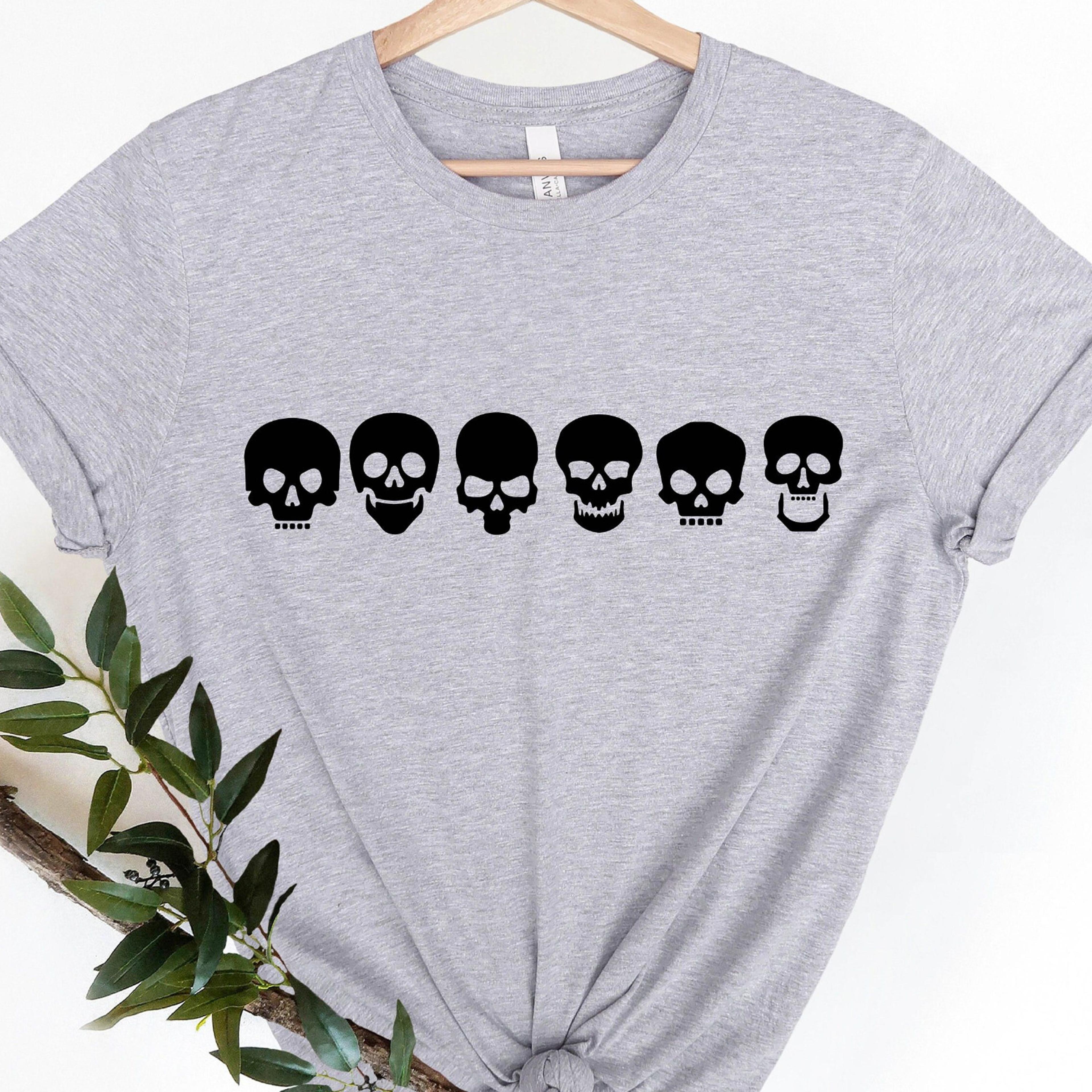 skeleton evolution shirt funny skull anatomy gothic halloween graphic tee